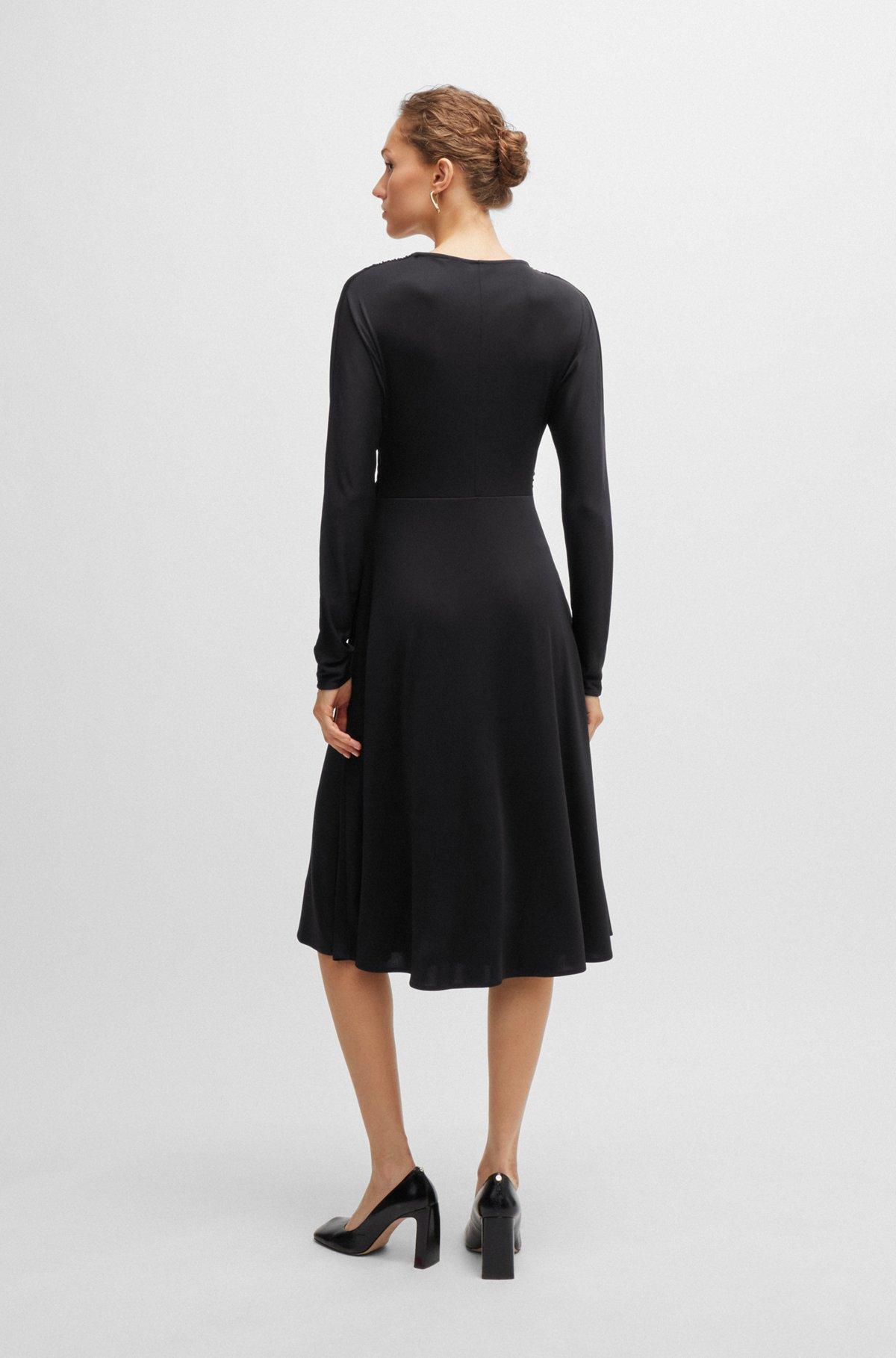 Long-sleeved dress with wrap front Product Image