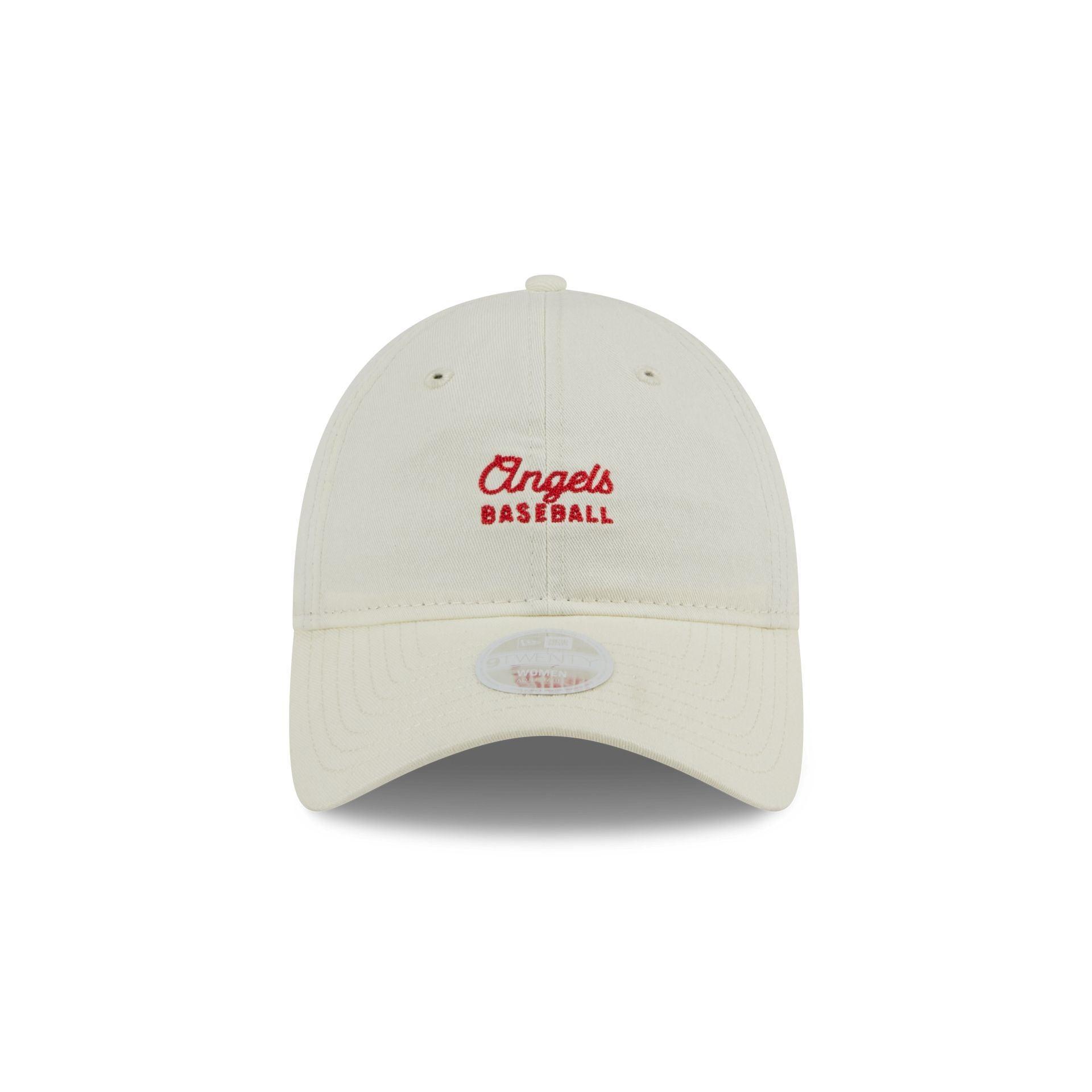 Los Angeles Angels Women's Throwback White 9TWENTY Adjustable Hat Female Product Image