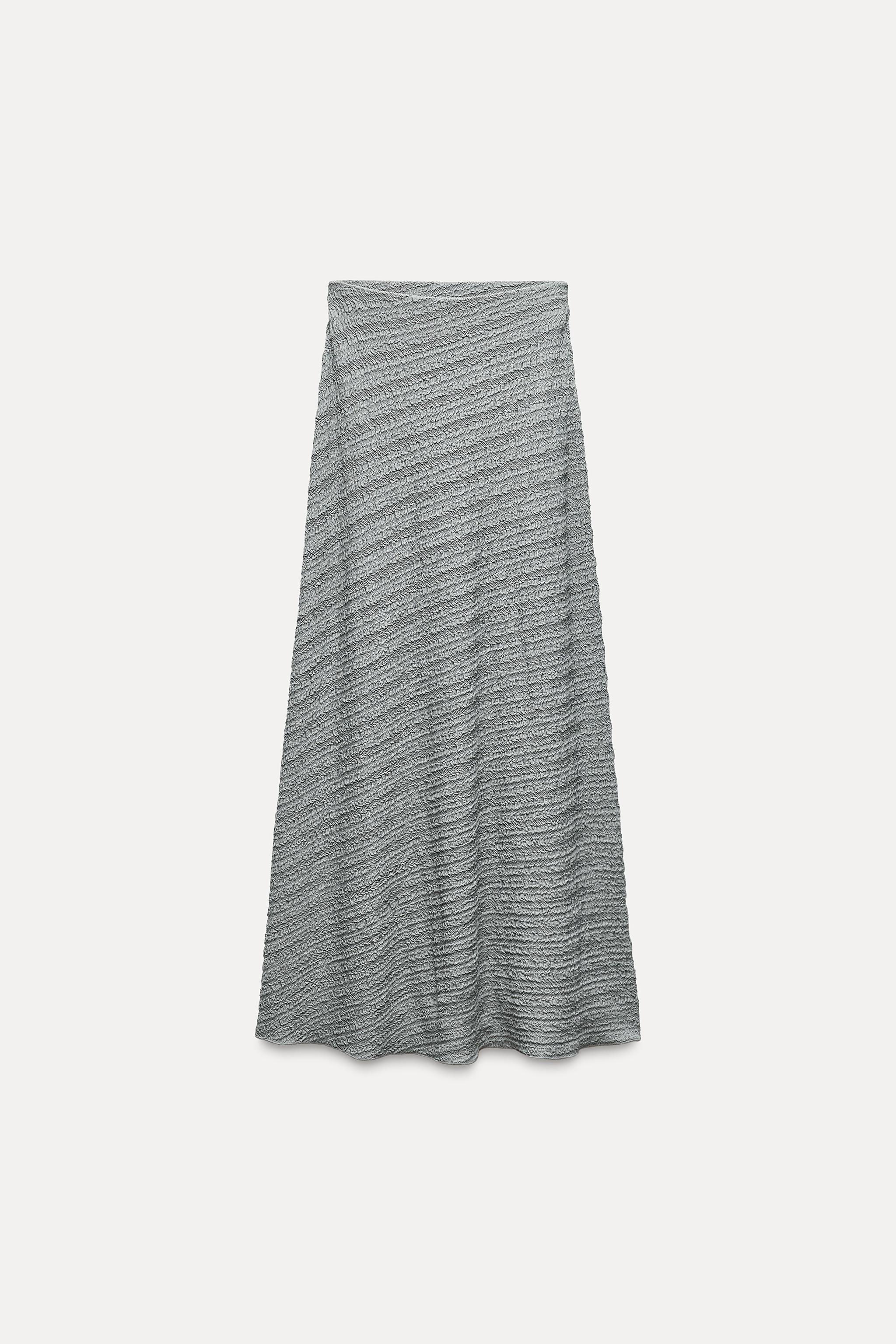 TEXTURED MIDI SKIRT Product Image