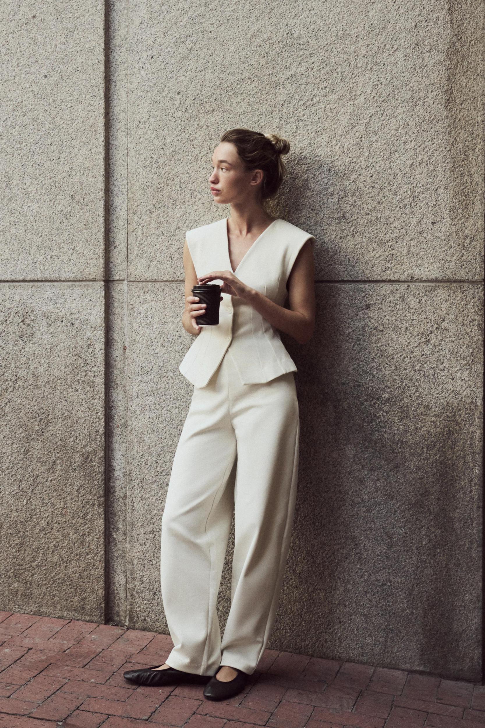 INTERLOCK KNIT VEST TOP Product Image