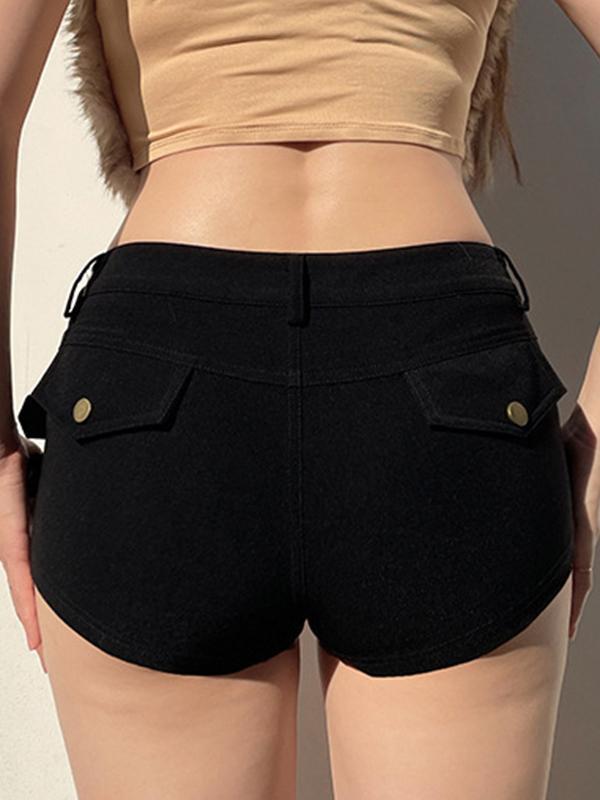 Buckle Belt Shorts Product Image