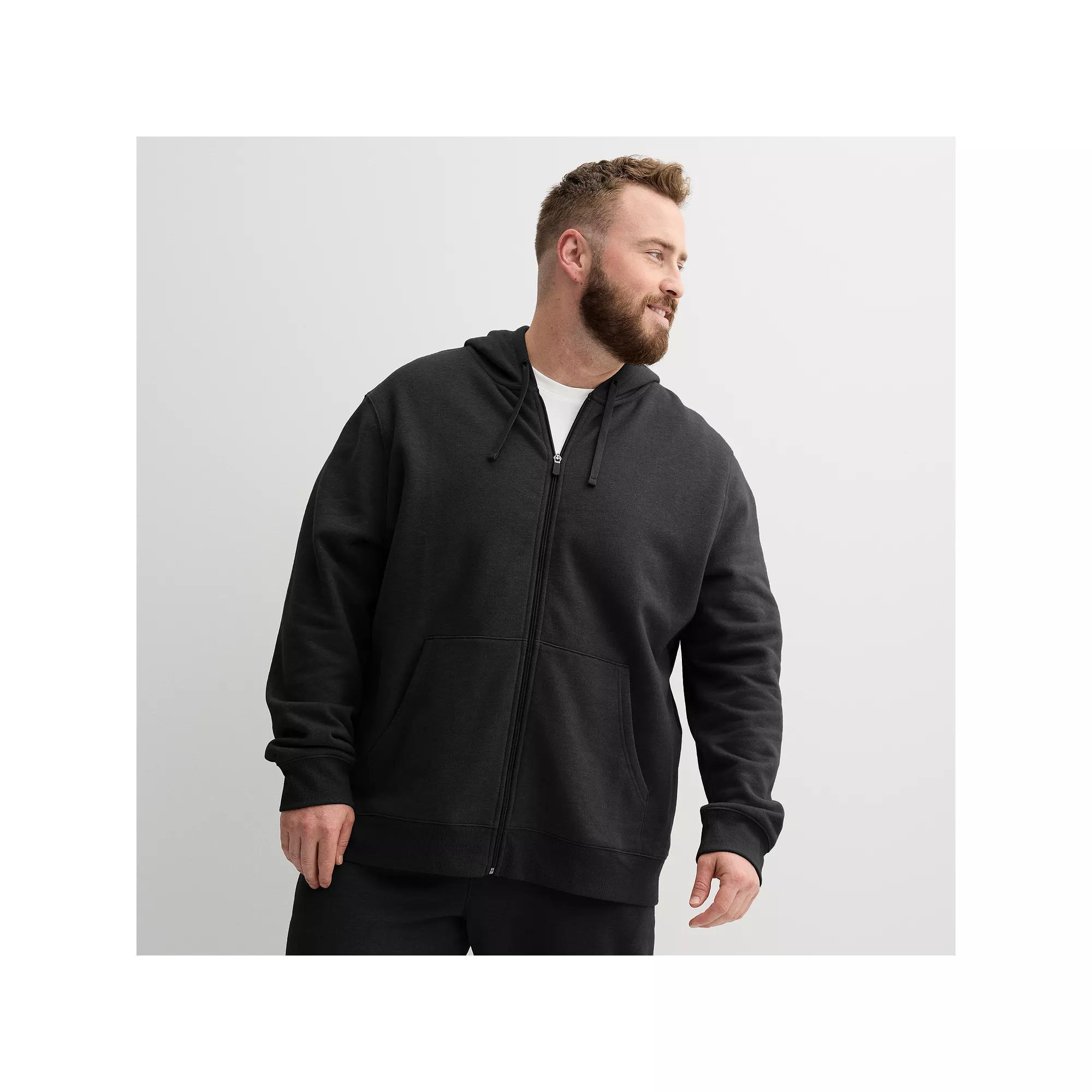Big & Tall Tek Gear® Ultra Soft Fleece Zip-Front Hoodie, Men's,  Product Image