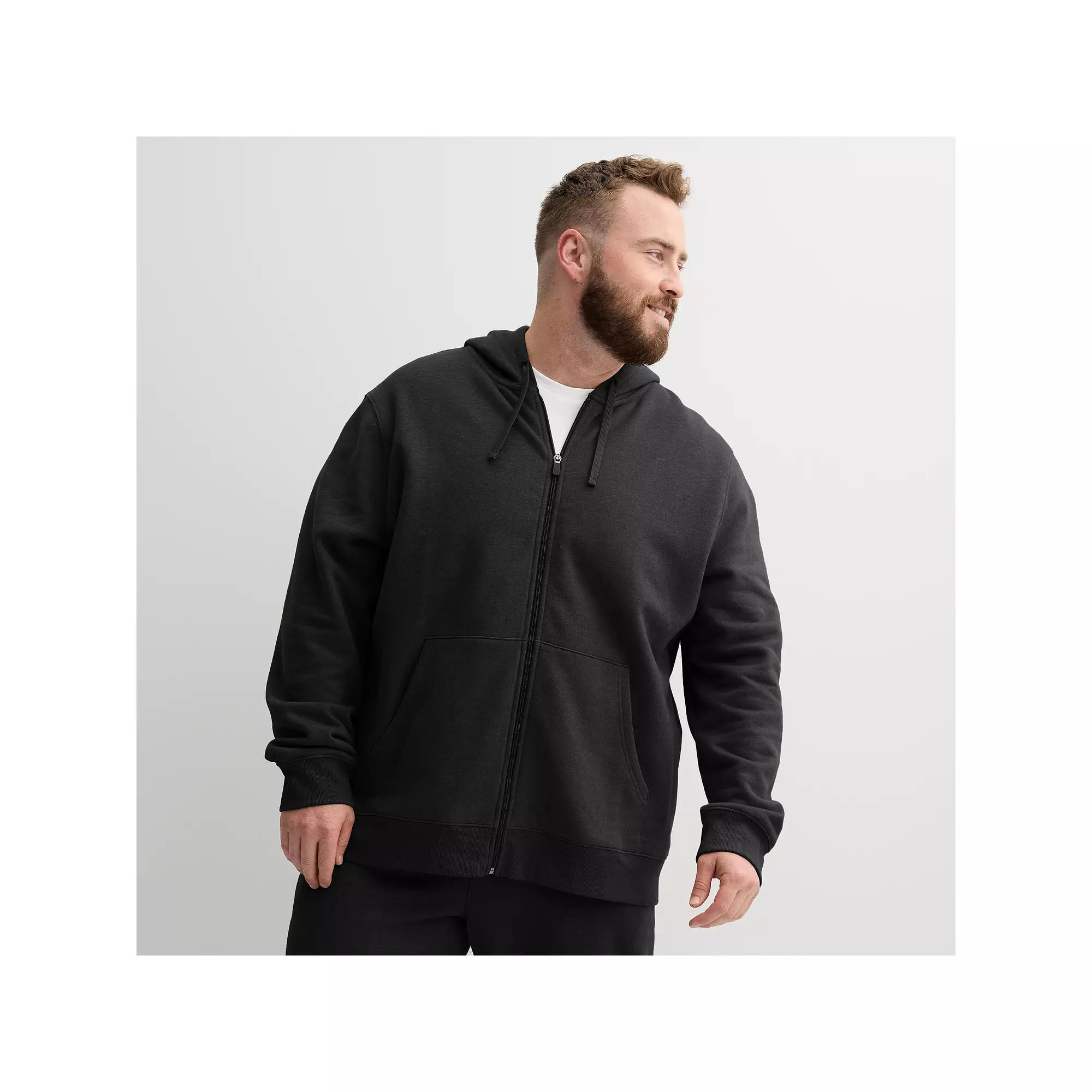 Big & Tall Tek Gear® Ultra Soft Fleece Zip-Front Hoodie, Men's,  Product Image