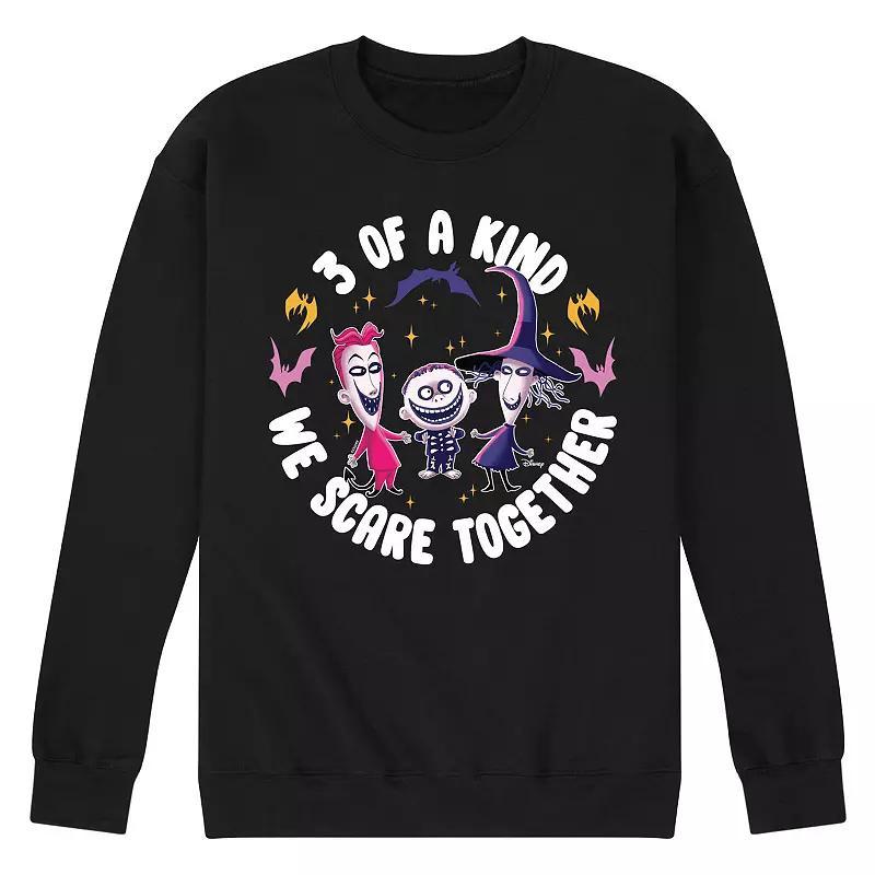 Disney's Nightmare Before Christmas Men's 3 Of A Kind Fleece Sweatshirt, Size: Large, Black Product Image