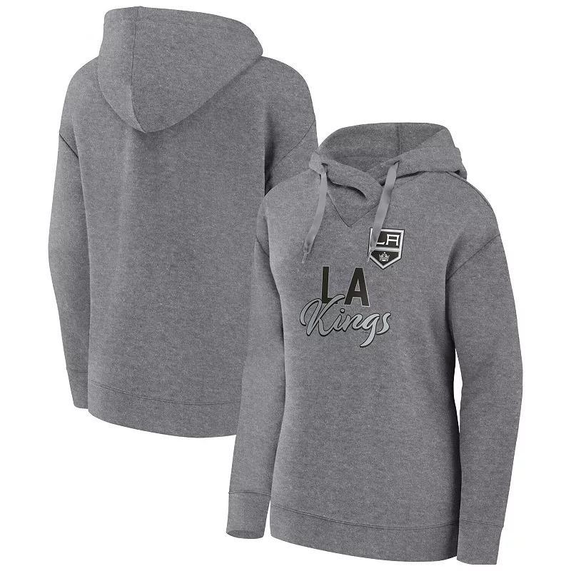 Women's Fanatics Branded Heather Gray Tampa Bay Lightning Script Favorite Pullover Hoodie, Size: Small, Lgh Grey Product Image