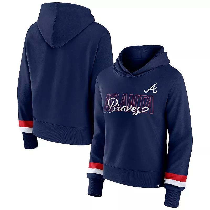 Women's Fanatics Branded Navy Boston Red Sox Over Under Pullover Hoodie,  Product Image