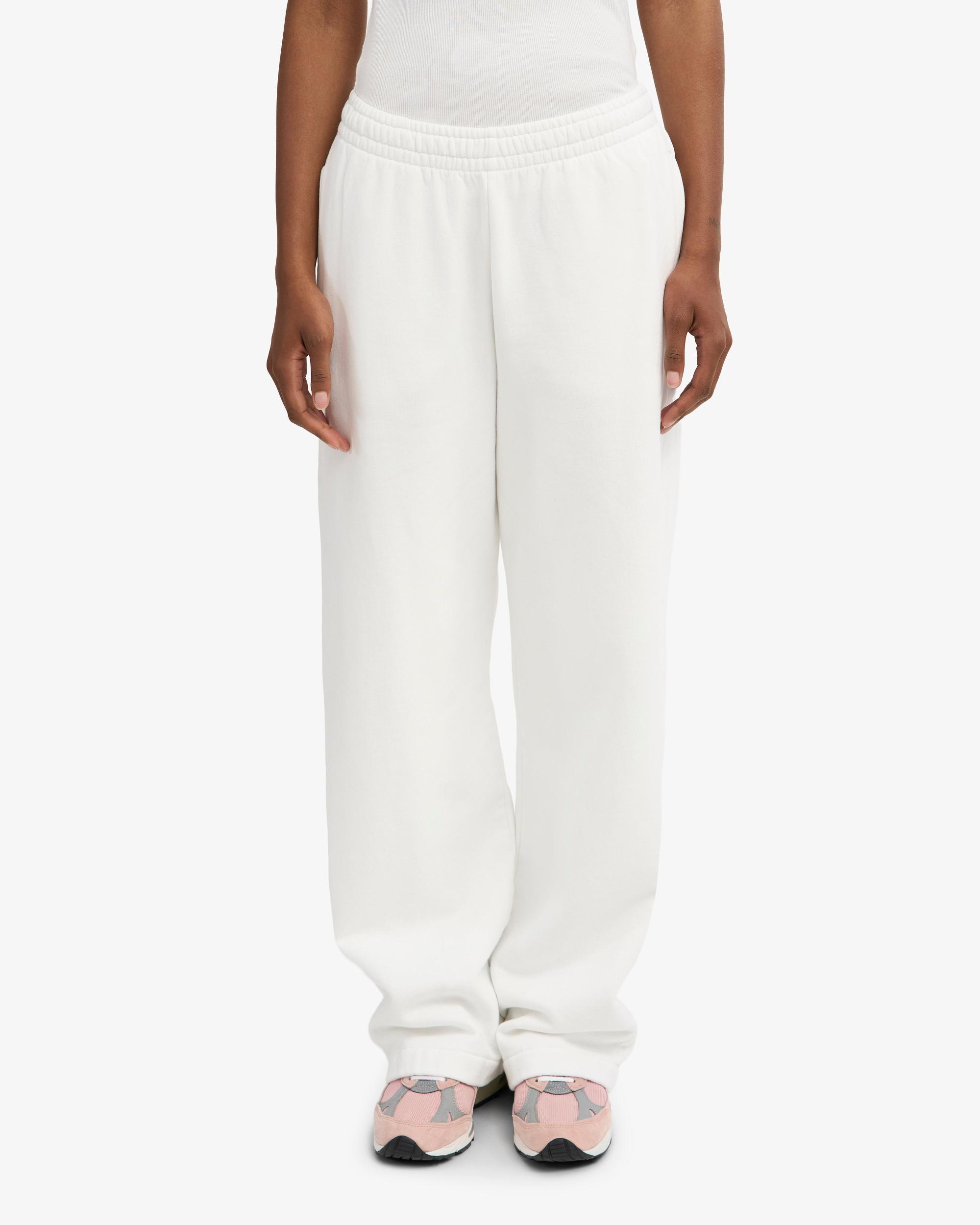 Organic Straight Leg Sweatpants - Optical White Product Image