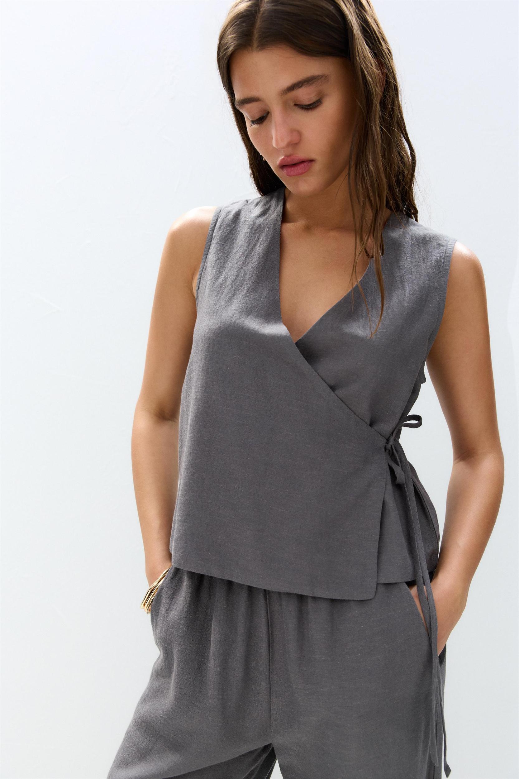 Rustic wrap top Product Image