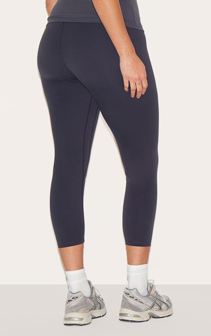 Charcoal Sculpt Cropped Gym Leggings Product Image