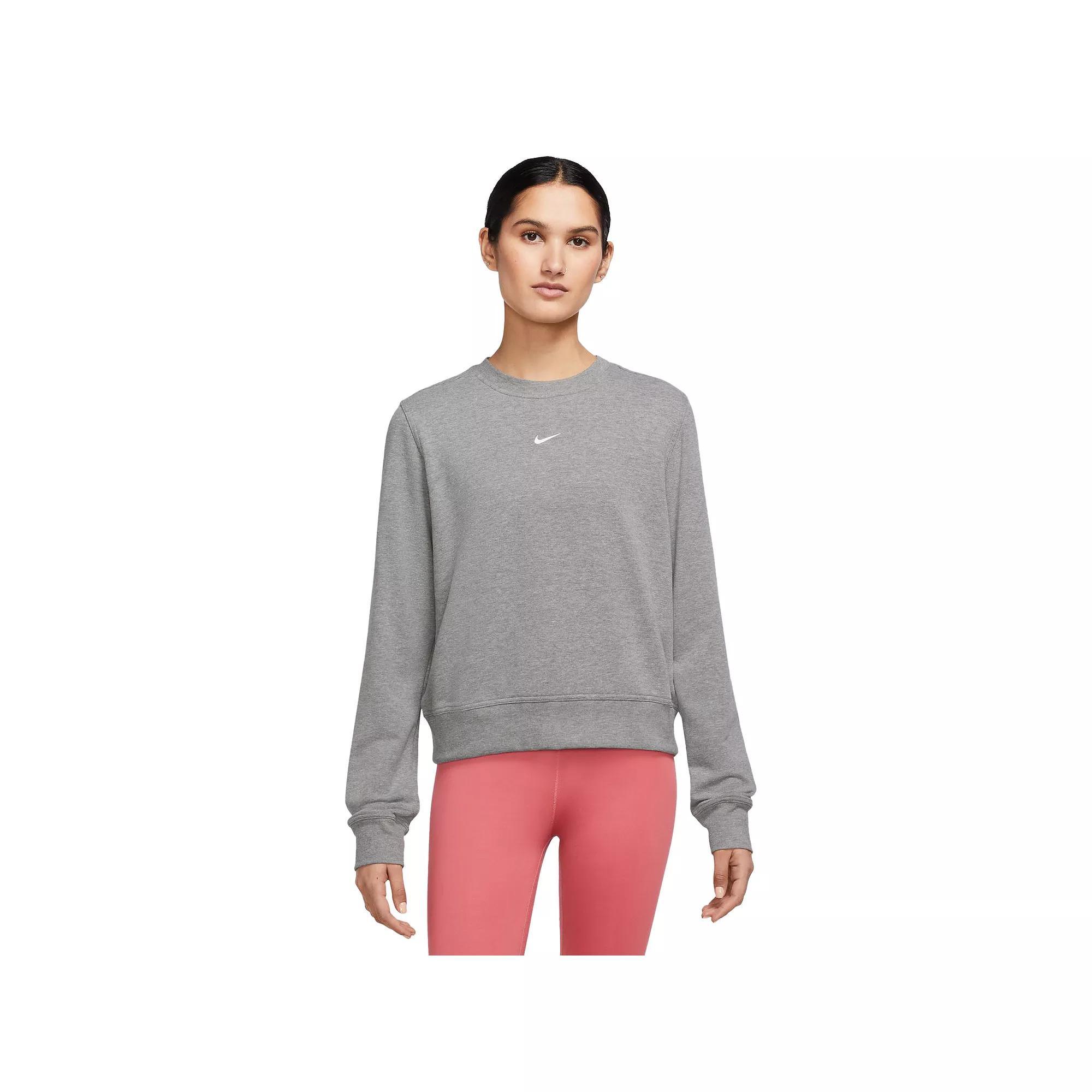 Nike Women's Dri-FIT One Crew-Neck French Terry Sweatshirt Product Image