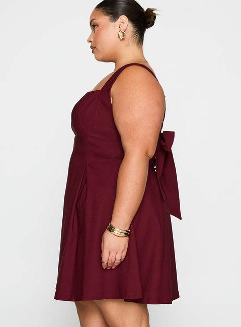 Xanthus Mini Dress Red Curve Product Image