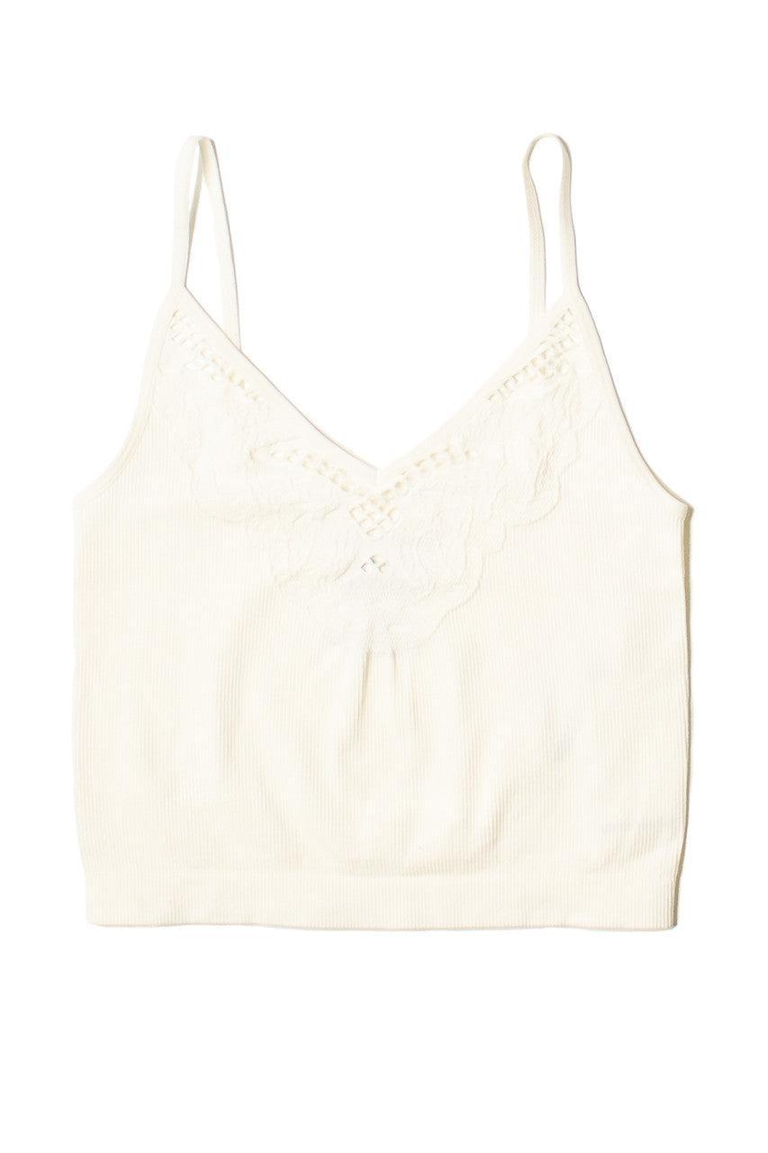 Vanilla Seamless Lace Pattern Cami Product Image
