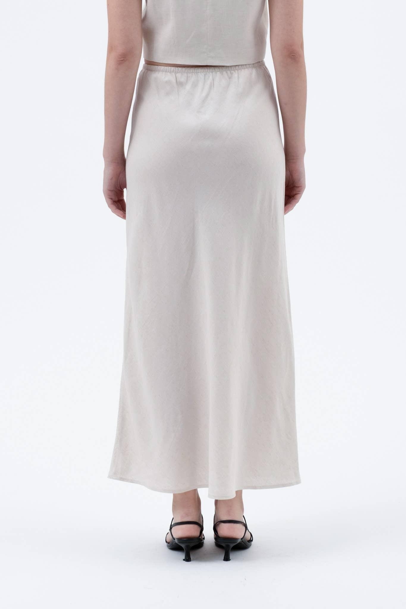 Linen Midi Skirt Product Image