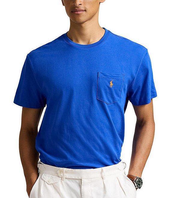 Polo Ralph Lauren Big & Tall Classic Fit Jersey Pocket Crewneck T-Shirt Product Image
