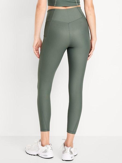 High-Waisted PowerSoft Rib Leggings Product Image