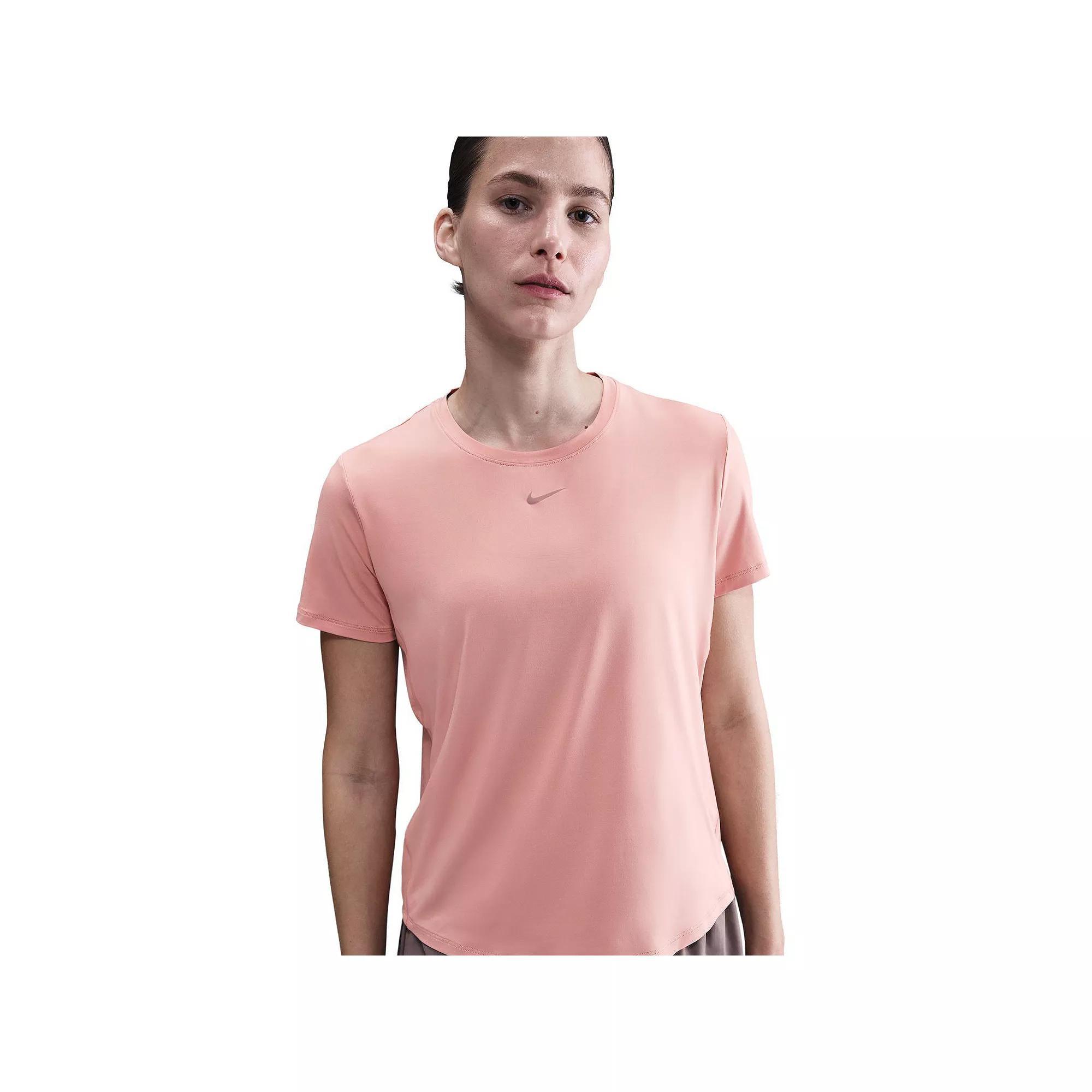 Nike Womens Nike One Classic DF SS Top - Womens Armory Navy/Black Product Image