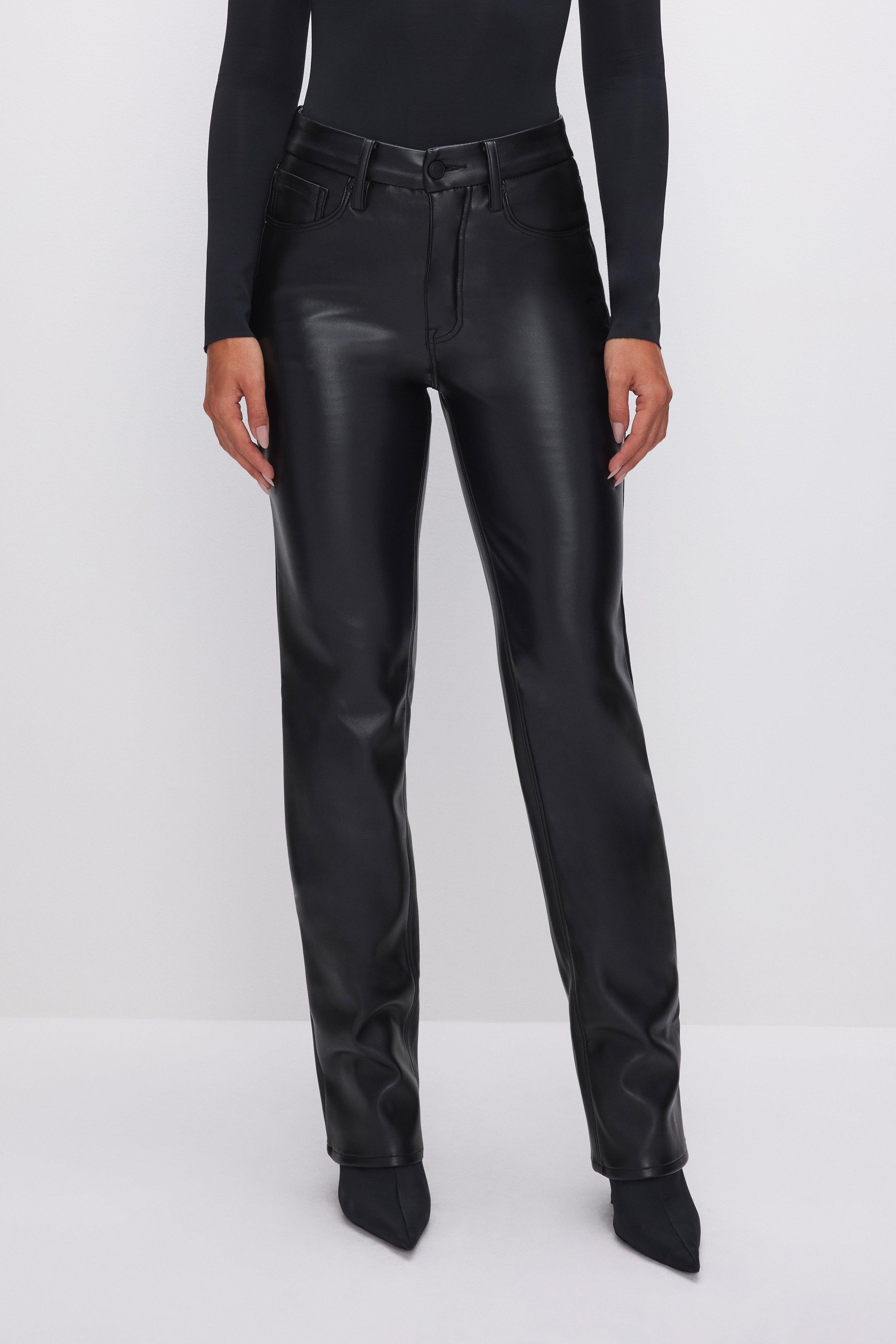 GOOD ICON FAUX LEATHER PANTS | BLACK001 Product Image