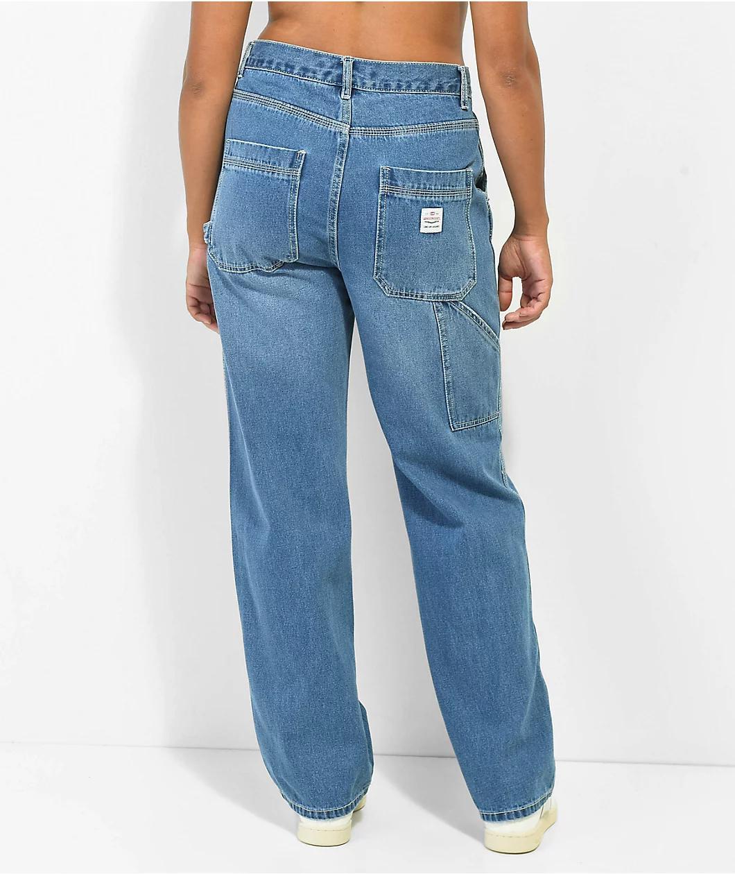 Unionbay Carpenter Work High Rise Blue Jeans Product Image