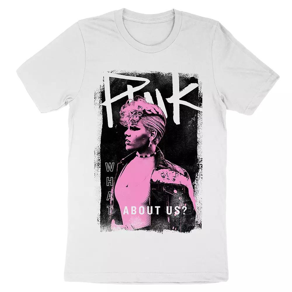 Men's Pink Tee, Size: Small, White Product Image