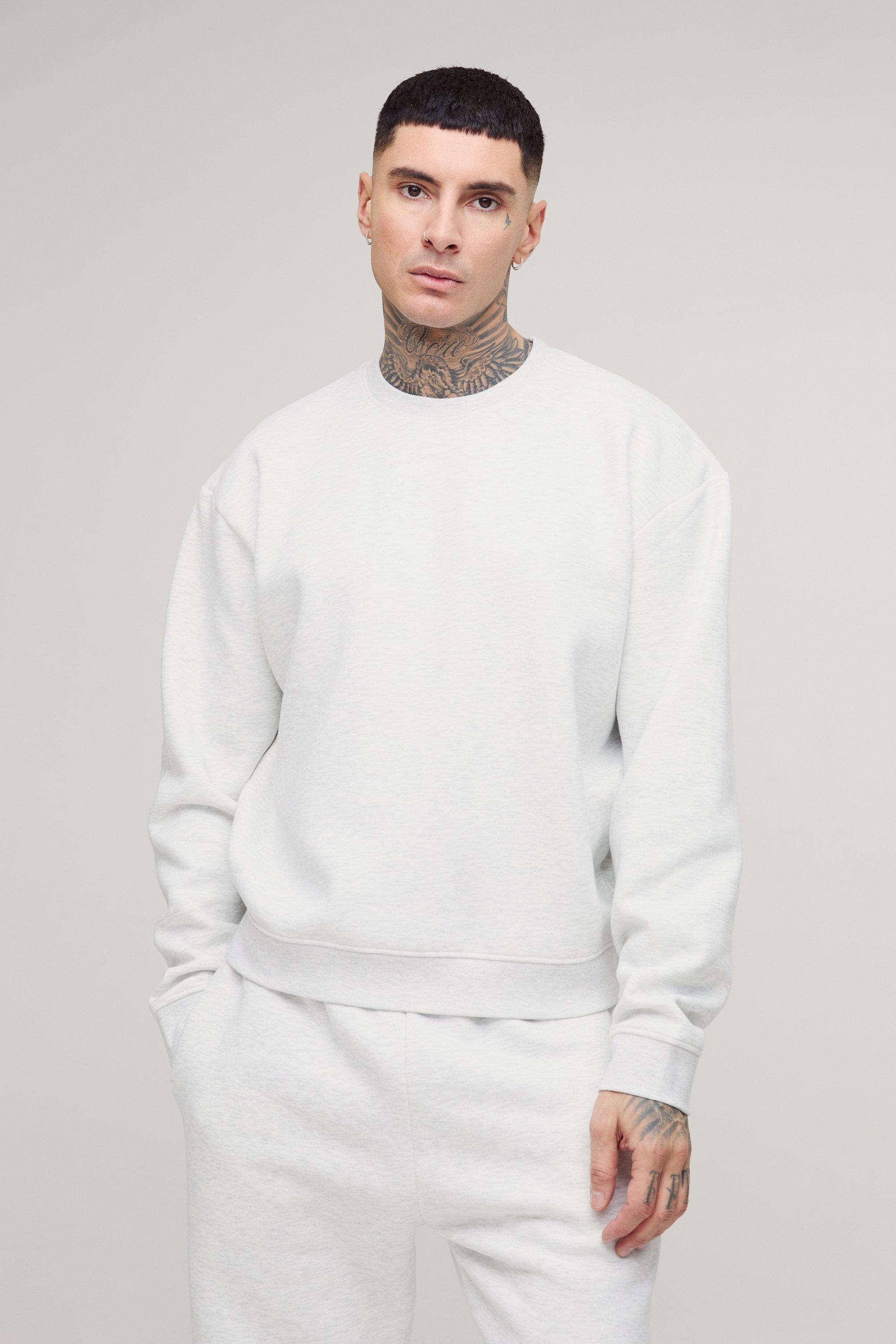 Tall 330GSM Oversized Basic Boxy Sweatshirt | boohooMAN USA Product Image