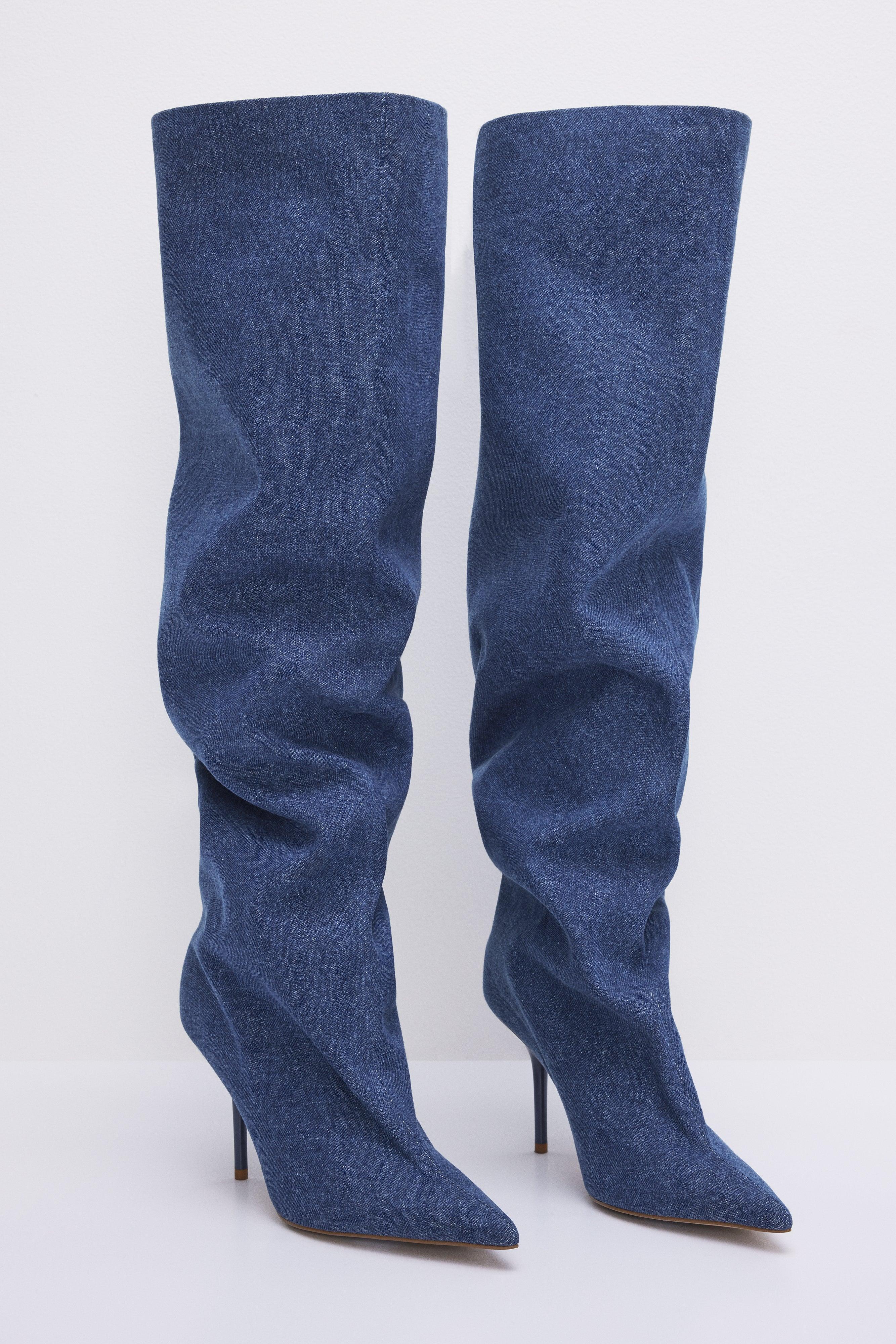 SLOUCHY BOOT | BLUE DENIM002 Product Image