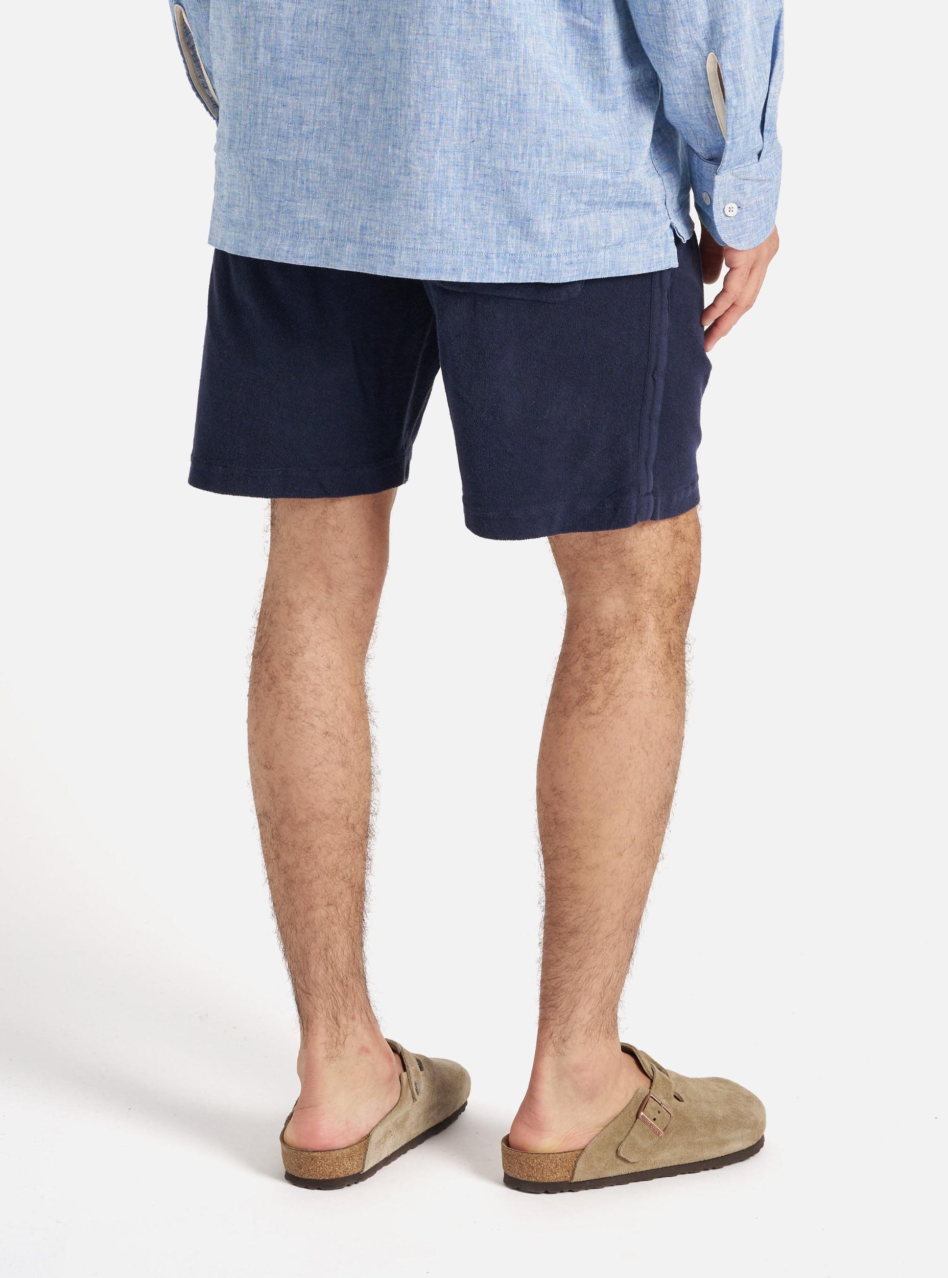 Bright Navy Light Weight Terry Simple Short Product Image