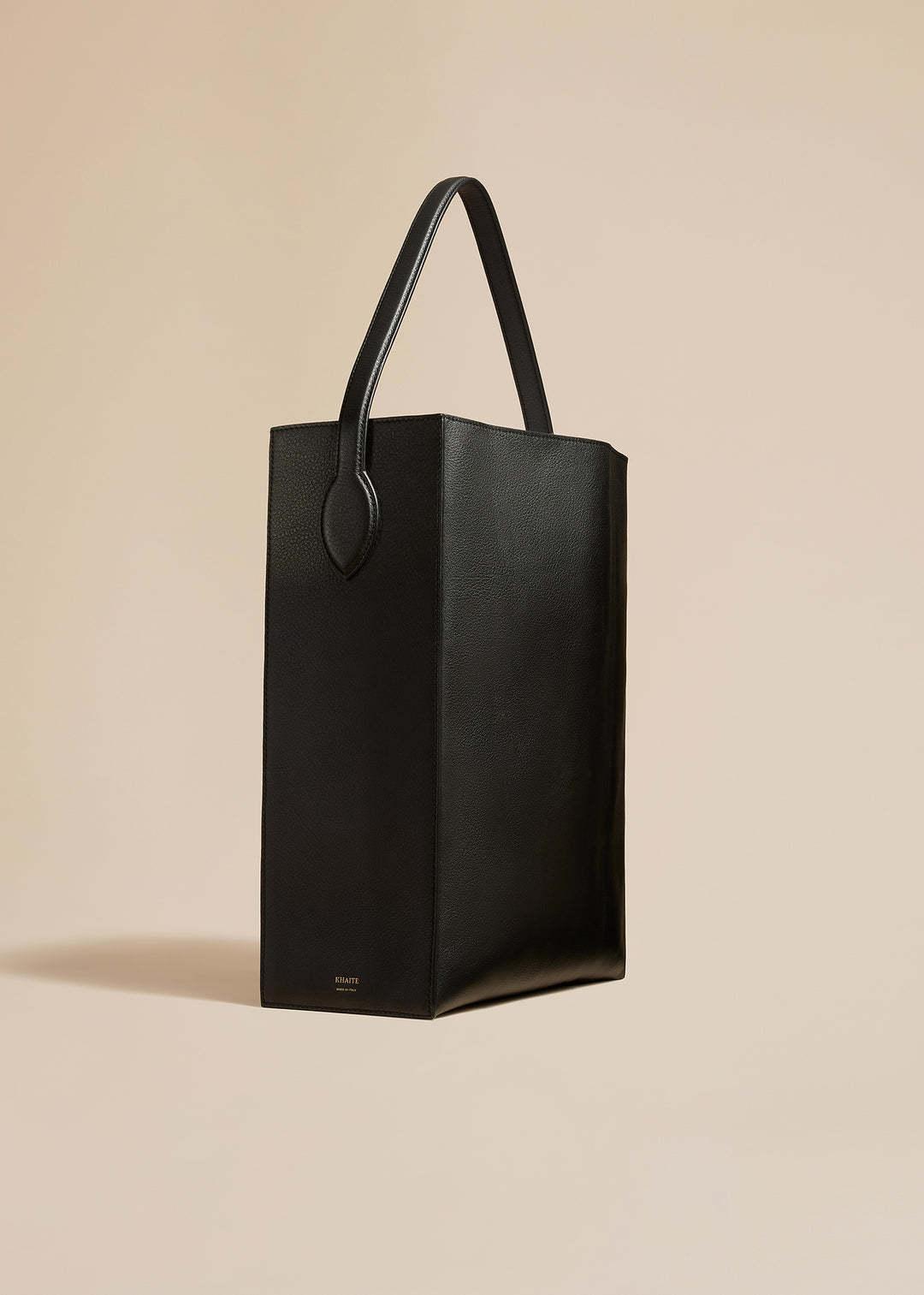 KHAITE The Frida Leather Tote Bag In Black Product Image