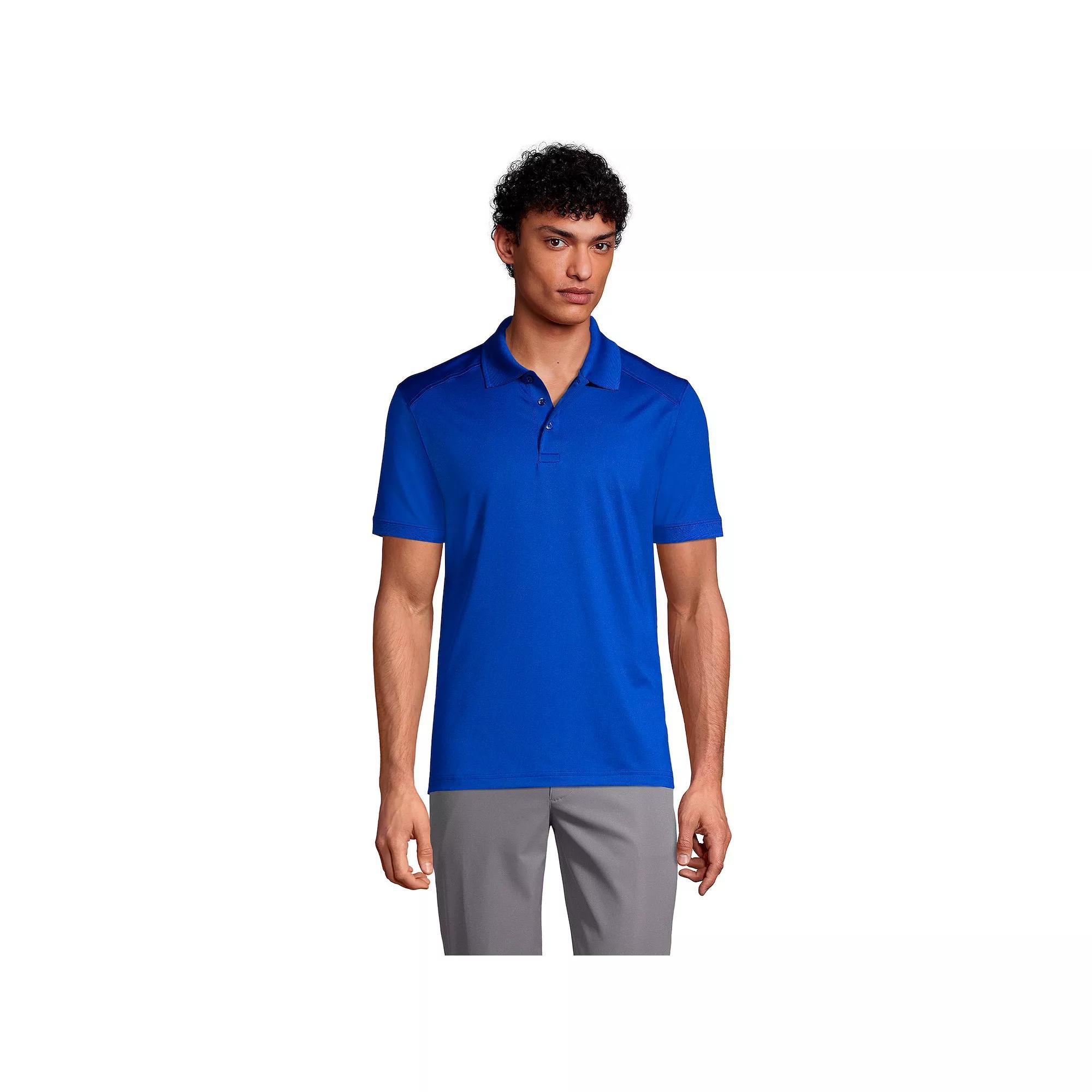 Men's Lands' End Short Sleeve Rapid Dry UPF 50 Polo Shirt,  Product Image