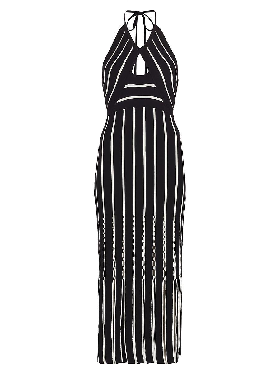 Frida Striped Halter Dress Product Image