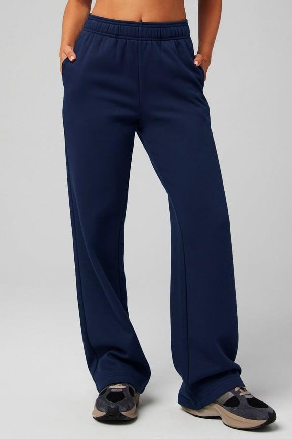 Cozy Fleece Wide Leg Sweatpant Product Image