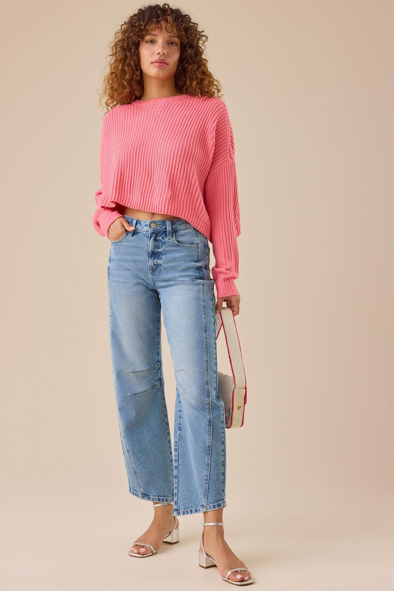 Dot Knit Boxy Sweater Product Image