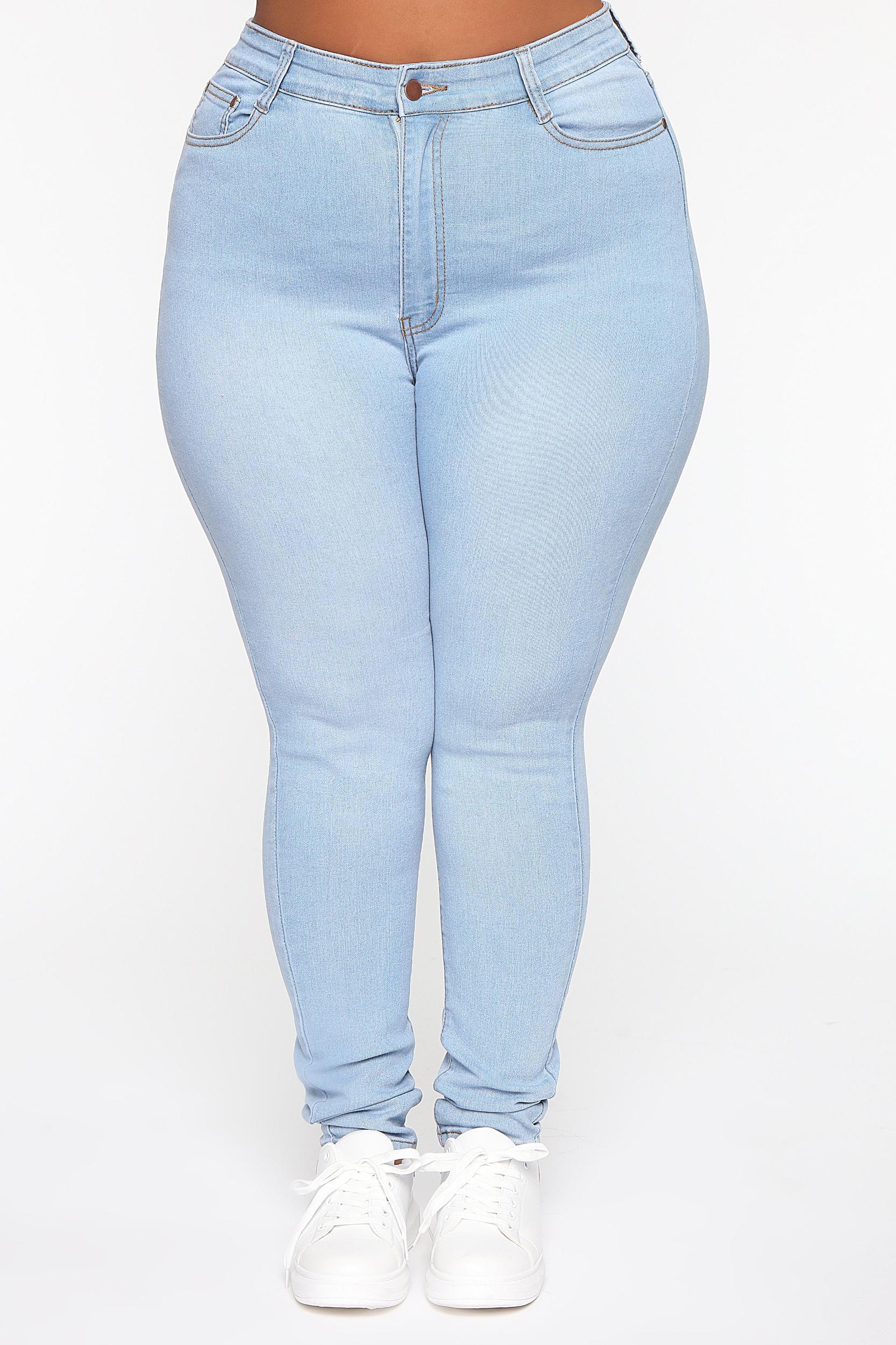 Marilyn High Waisted Skinny Jeans - Light Wash Product Image