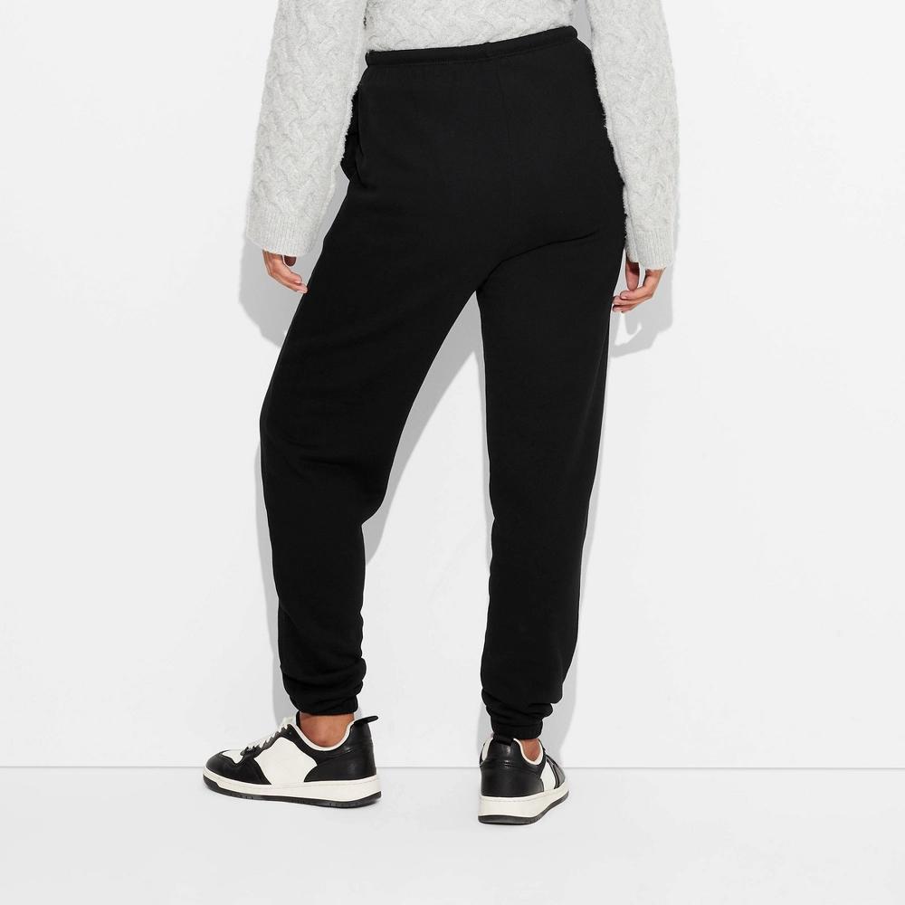 Womens High-Rise Slim Fit Joggers - Wild Fable Black M Product Image