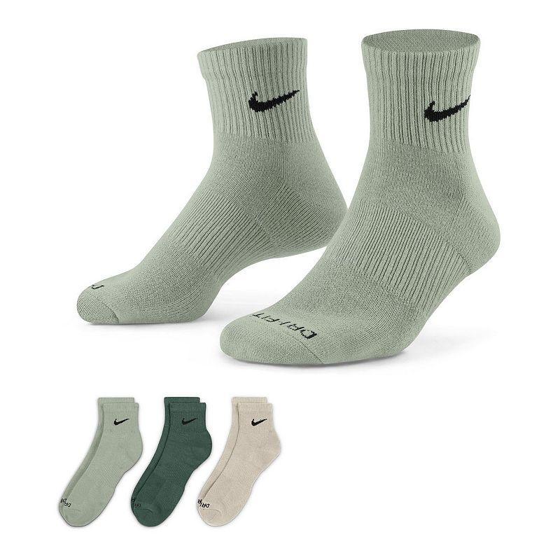 Nike Mens Nike 3 Pack Dri-FIT Plus Quarter Socks - Mens Product Image