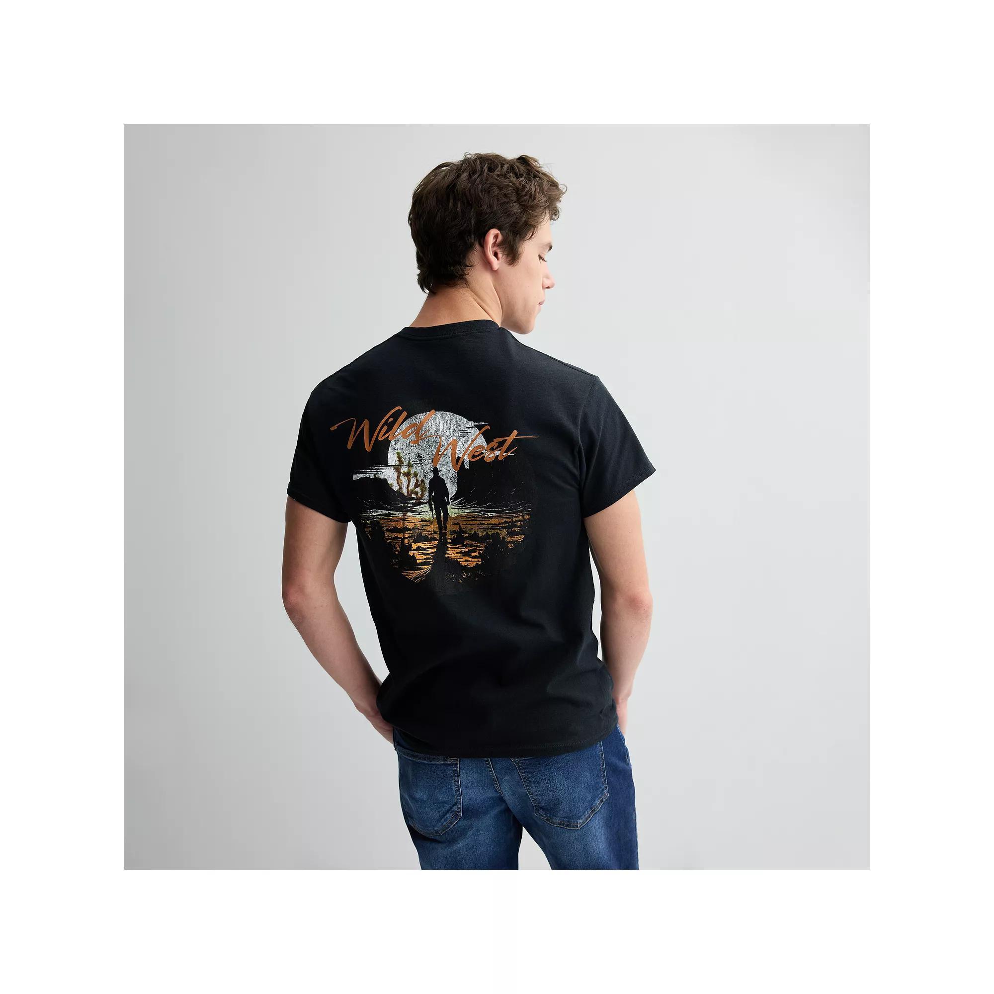 Men's Retrofit Wild West Graphic Tee, Size: Small, Black Product Image