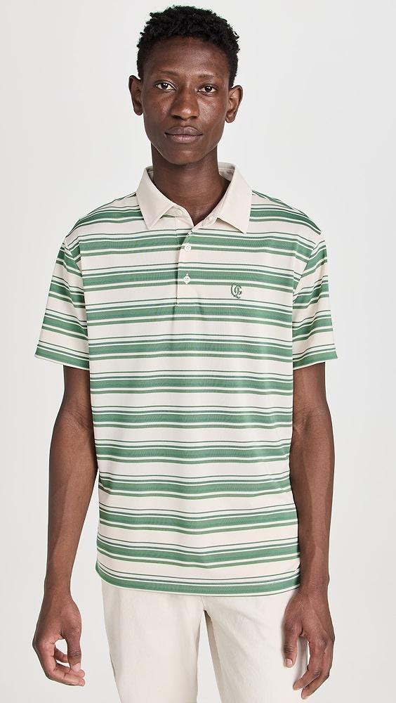 Quiet Golf Monogram Striped Polo | Shopbop Product Image