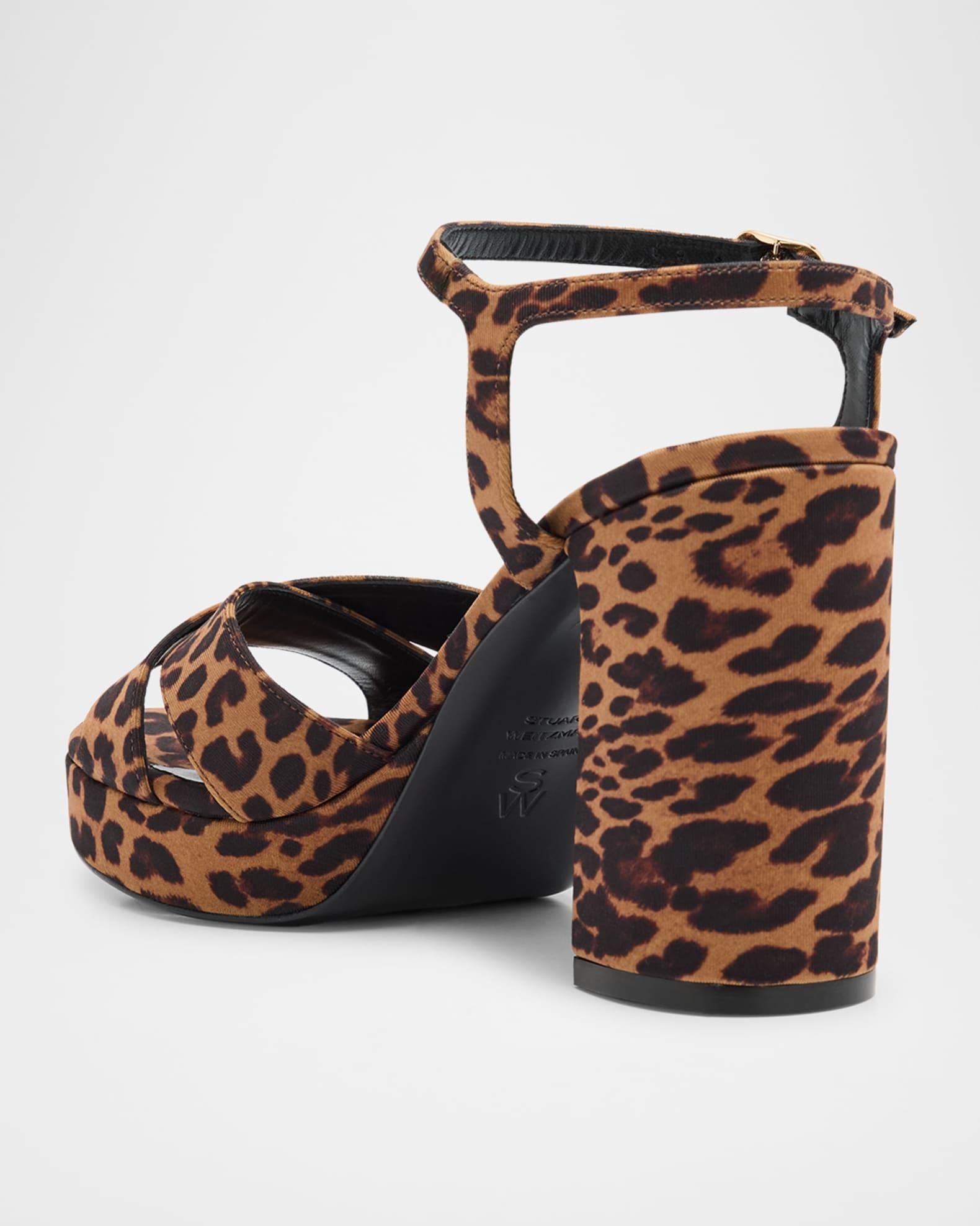Dayna Leopard-Print Crisscross Platform Sandals Product Image