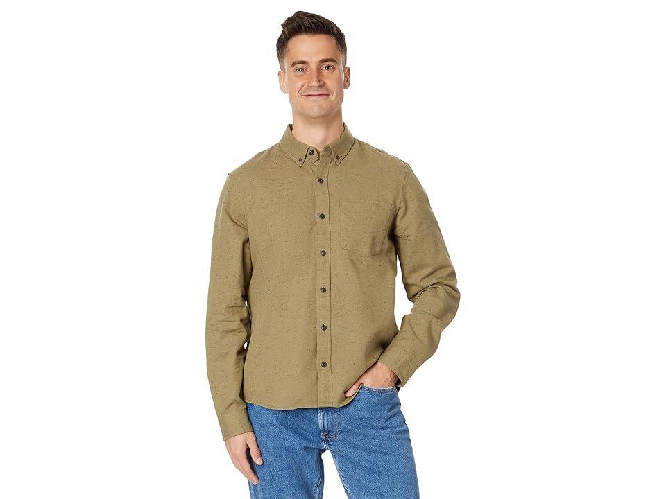 L.L.Bean Signature Donegal Woven Long Sleeve Shirt (Cream) Men's Clothing Product Image