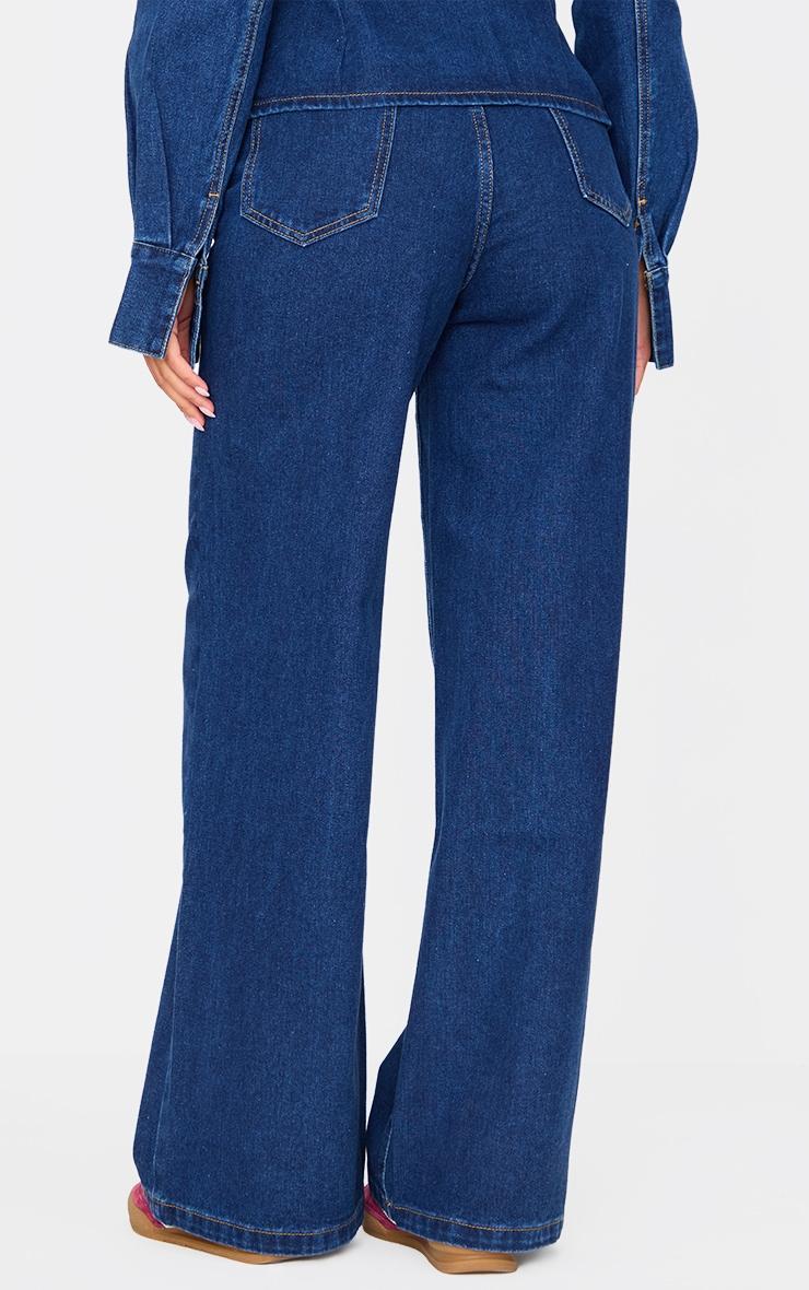 Tall Dark Indigo High Waisted Wide Leg Jeans Product Image