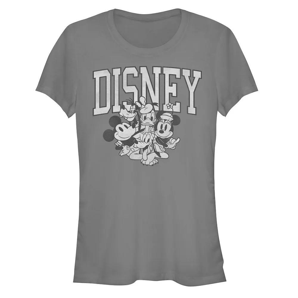 Disney's Mickey Mouse Juniors' Group Graphic Tee, Women's, Size: Medium, Grey Product Image