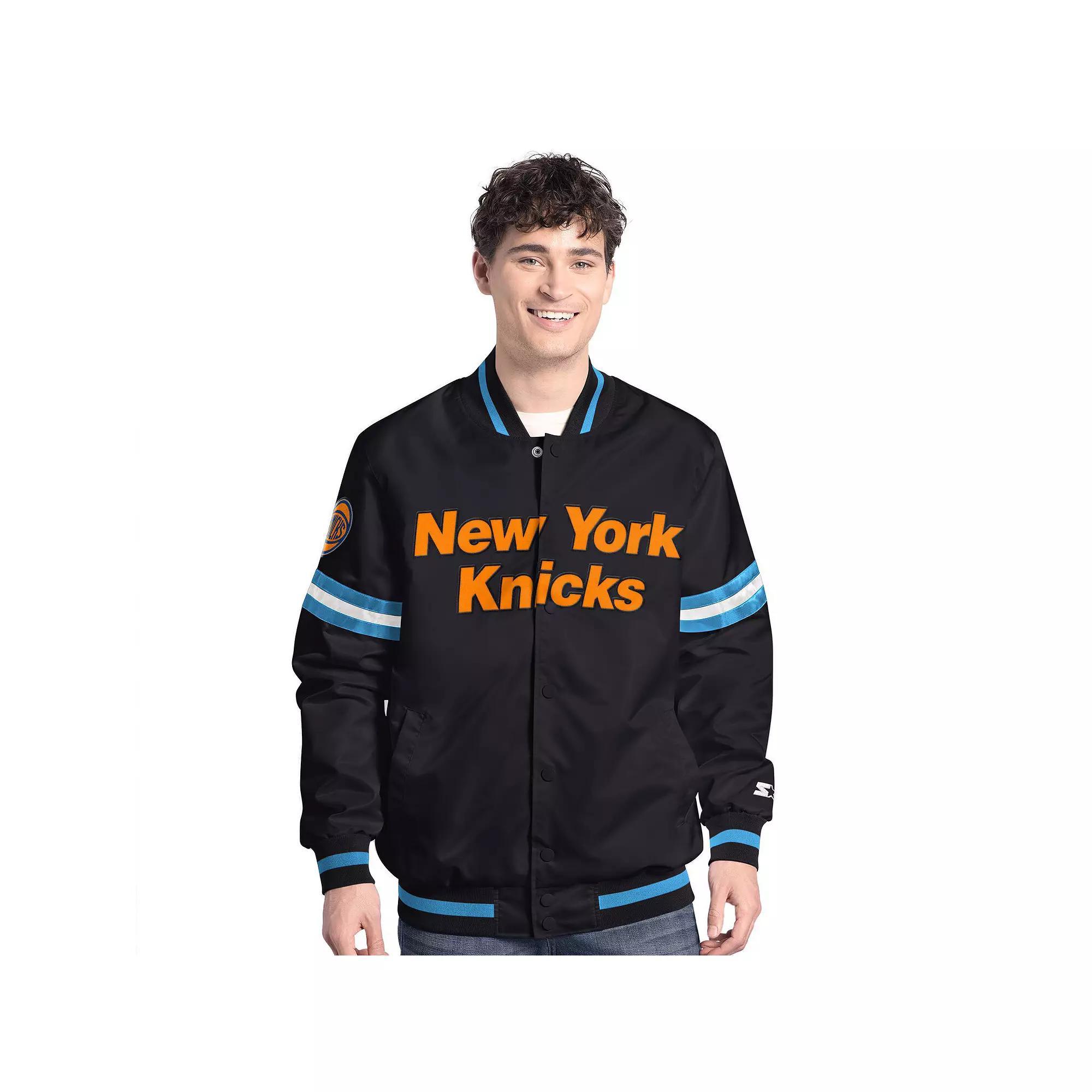 Men's Starter Black Las Vegas Raiders Scout Full-Snap Varsity Jacket,  Product Image