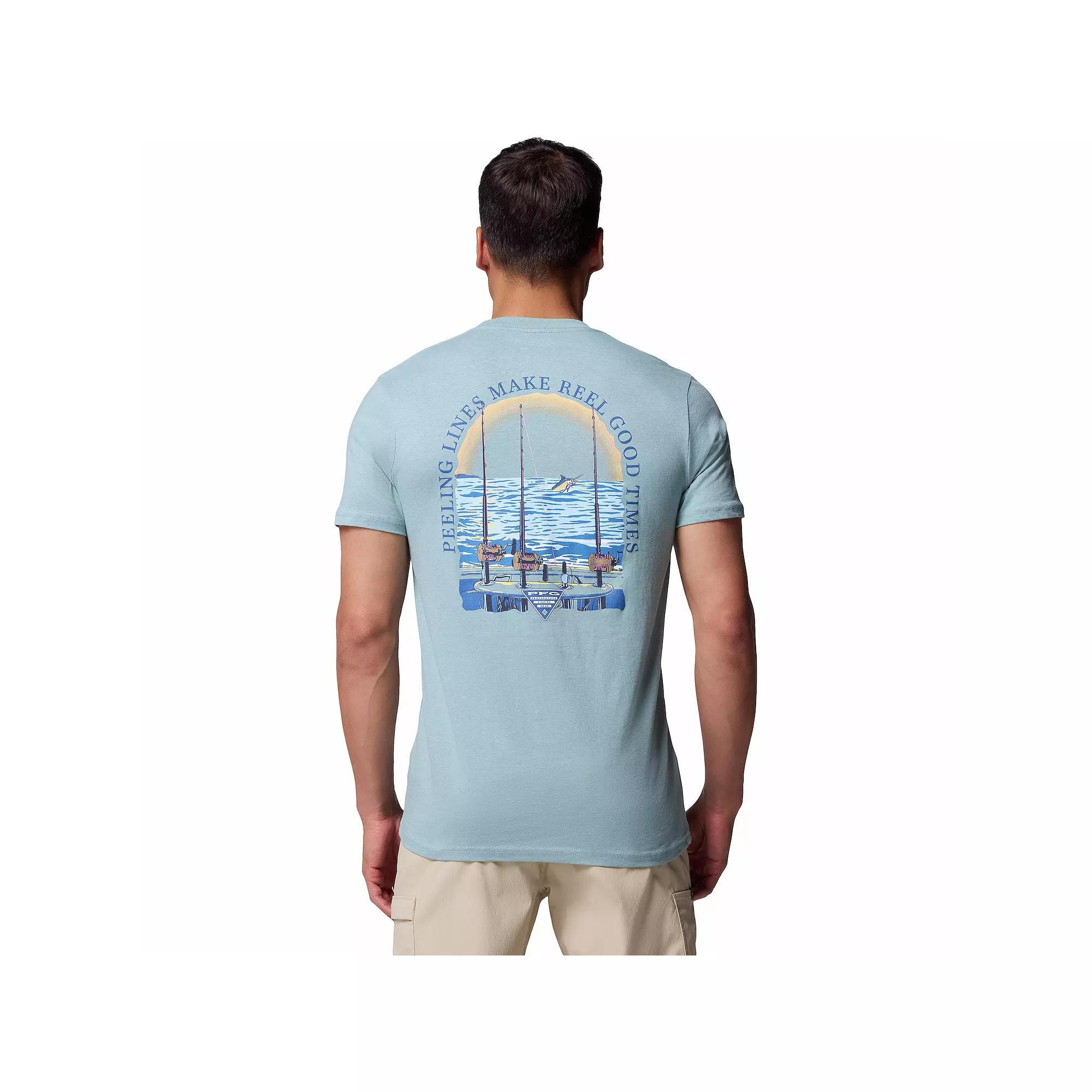 Men's Columbia Performance Fishing Gear Graphic Tee, Size: XL, Blue Product Image