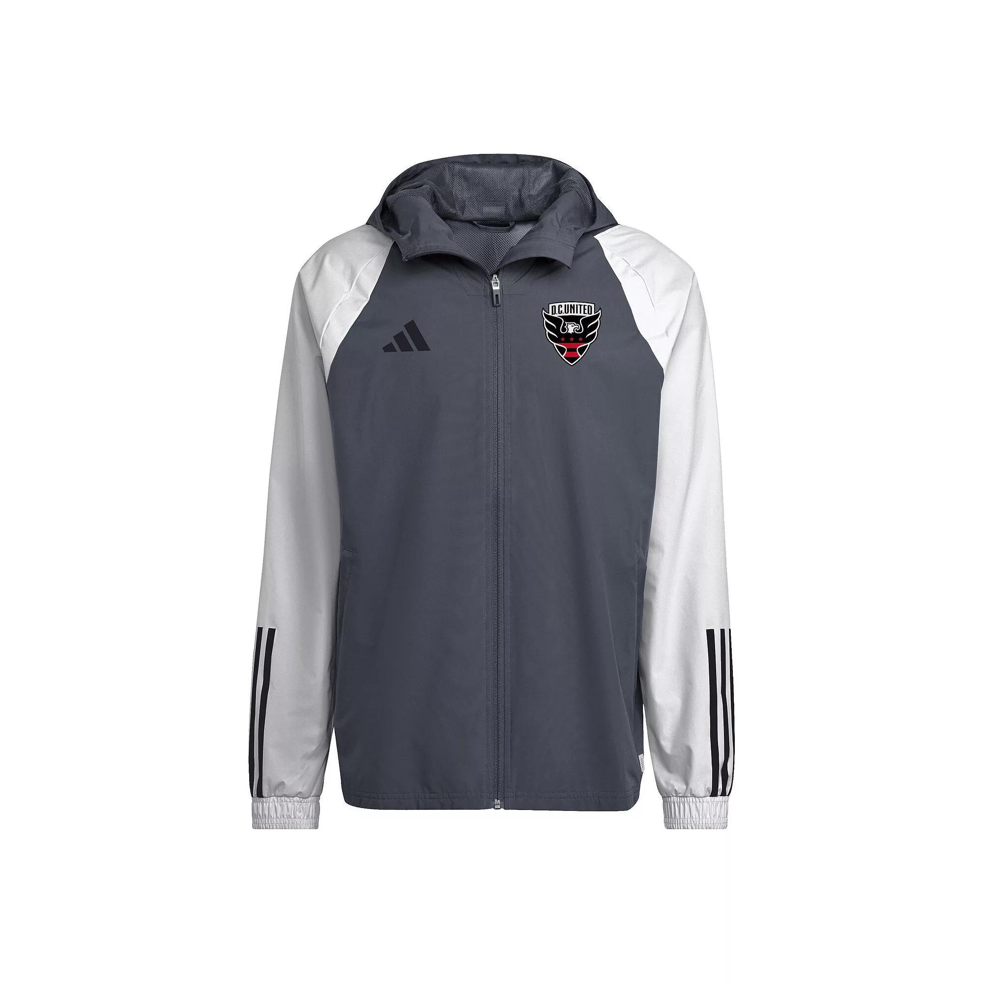 Men's adidas Gray D.C. United 2024 All-Weather Full-Zip Jacket, Size: Large, Dcu Grey Product Image