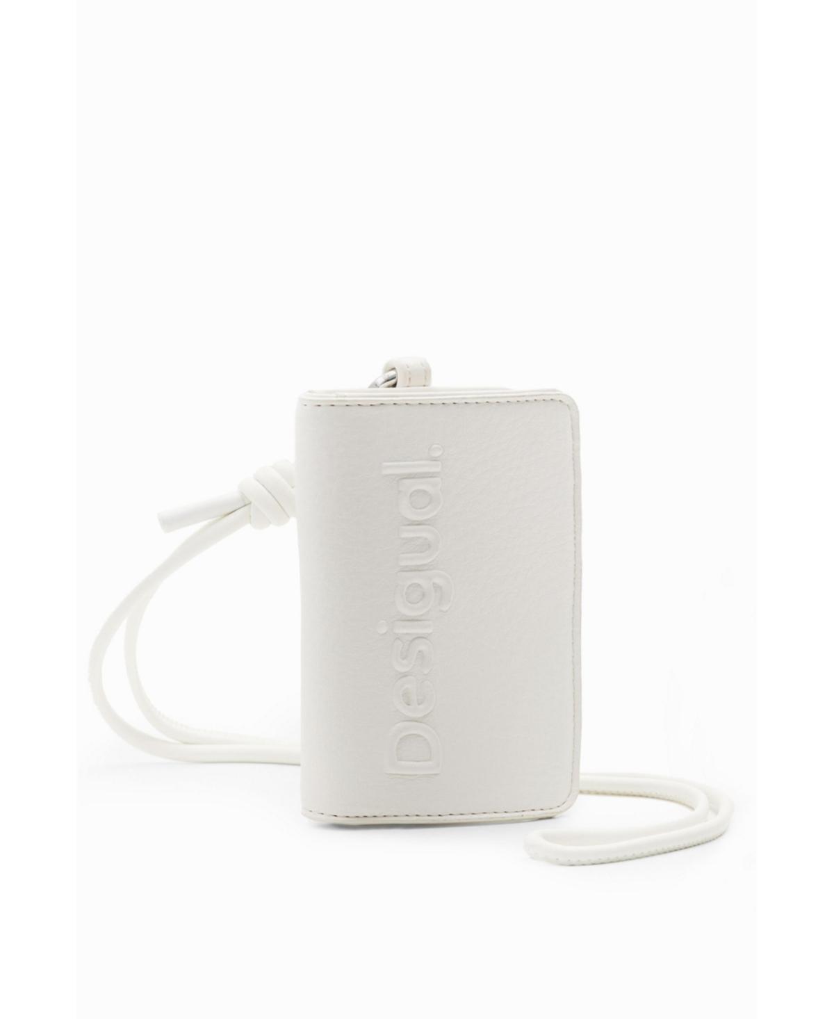 Desigual Womens S logo cord wallet - White Product Image