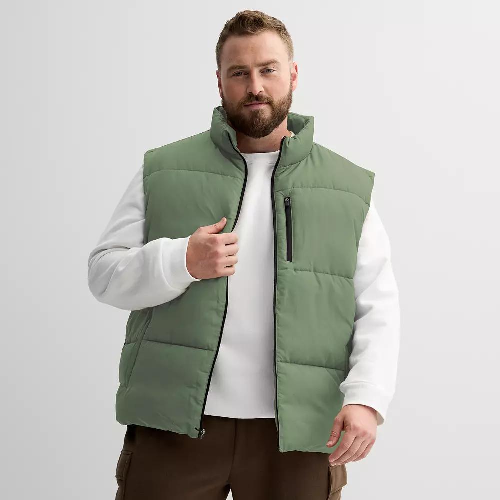 Big & Tall Tek Gear® Insulated Puffer Vest, Men's, Size: 2XB, Green Meadow Product Image