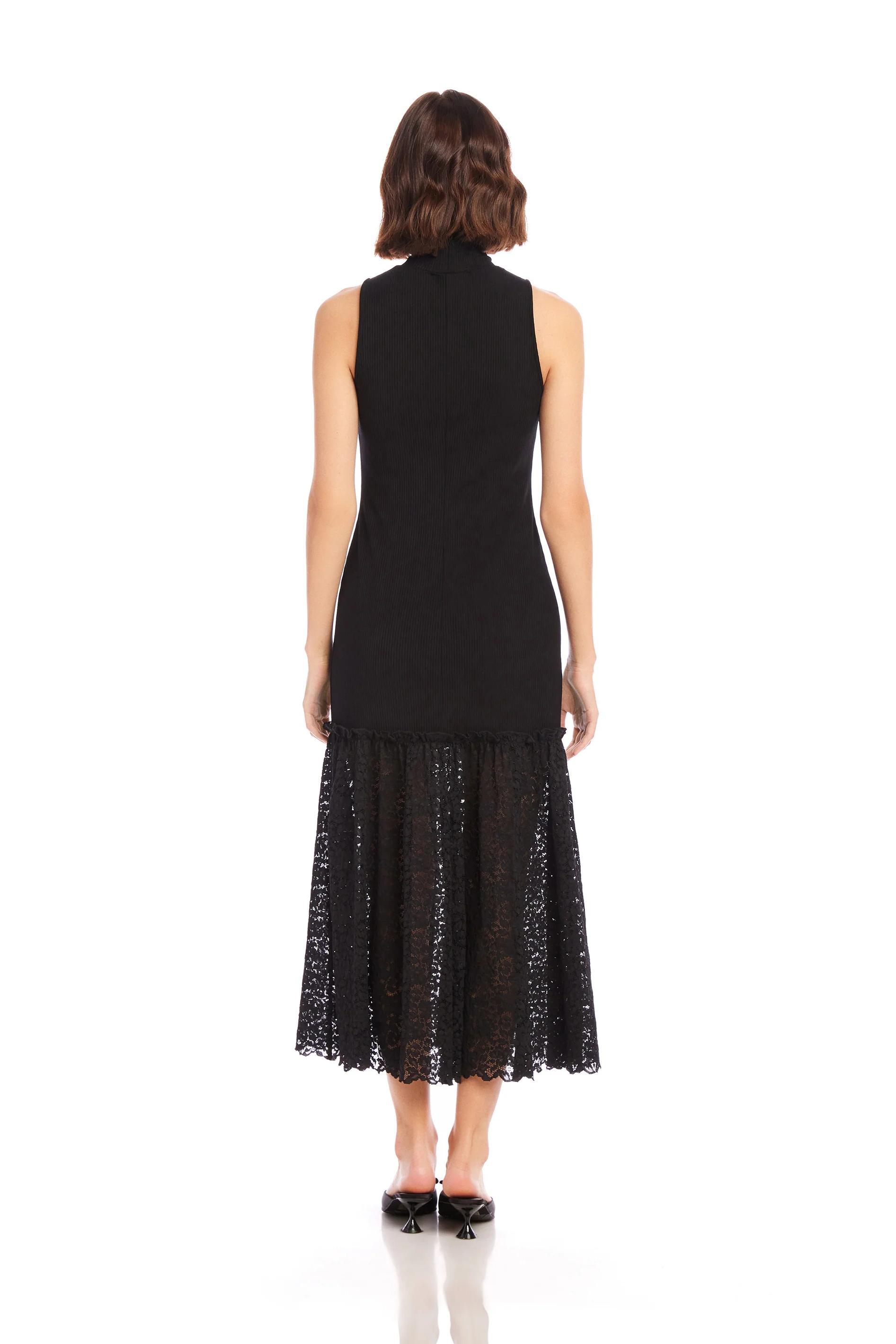 Liana Contrast Lace Dress Product Image