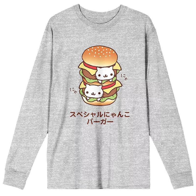 Mens Nyan Nyan Nyanko Special Nyanko Burger Long Sleeve Tee Product Image