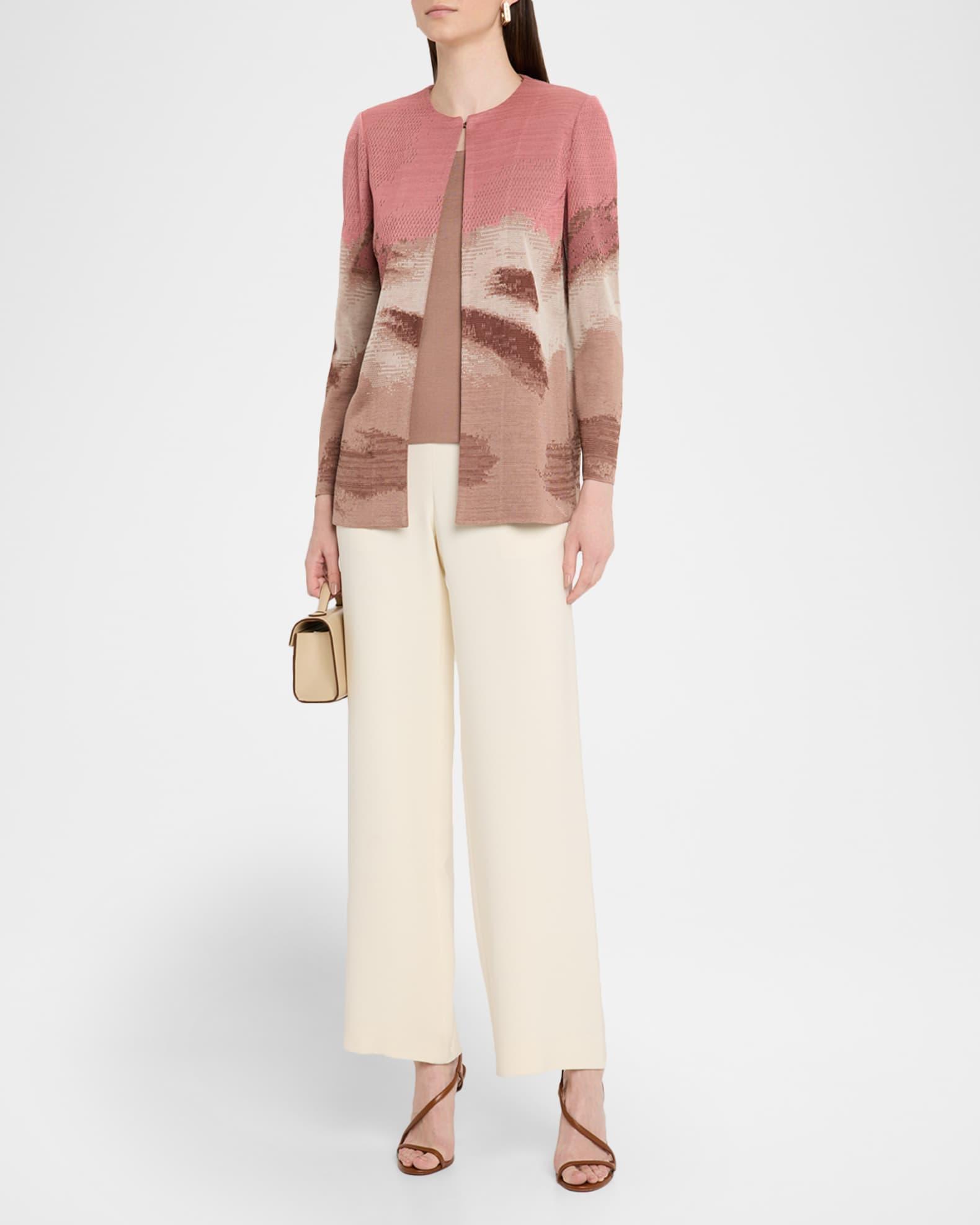 Heritage-Fit Landscape Pattern Knit Jacket Product Image