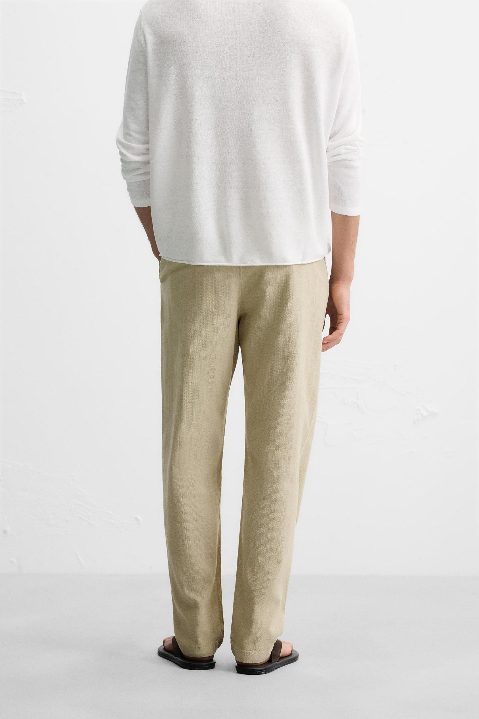 TEXTURED CHINO PANTS Product Image