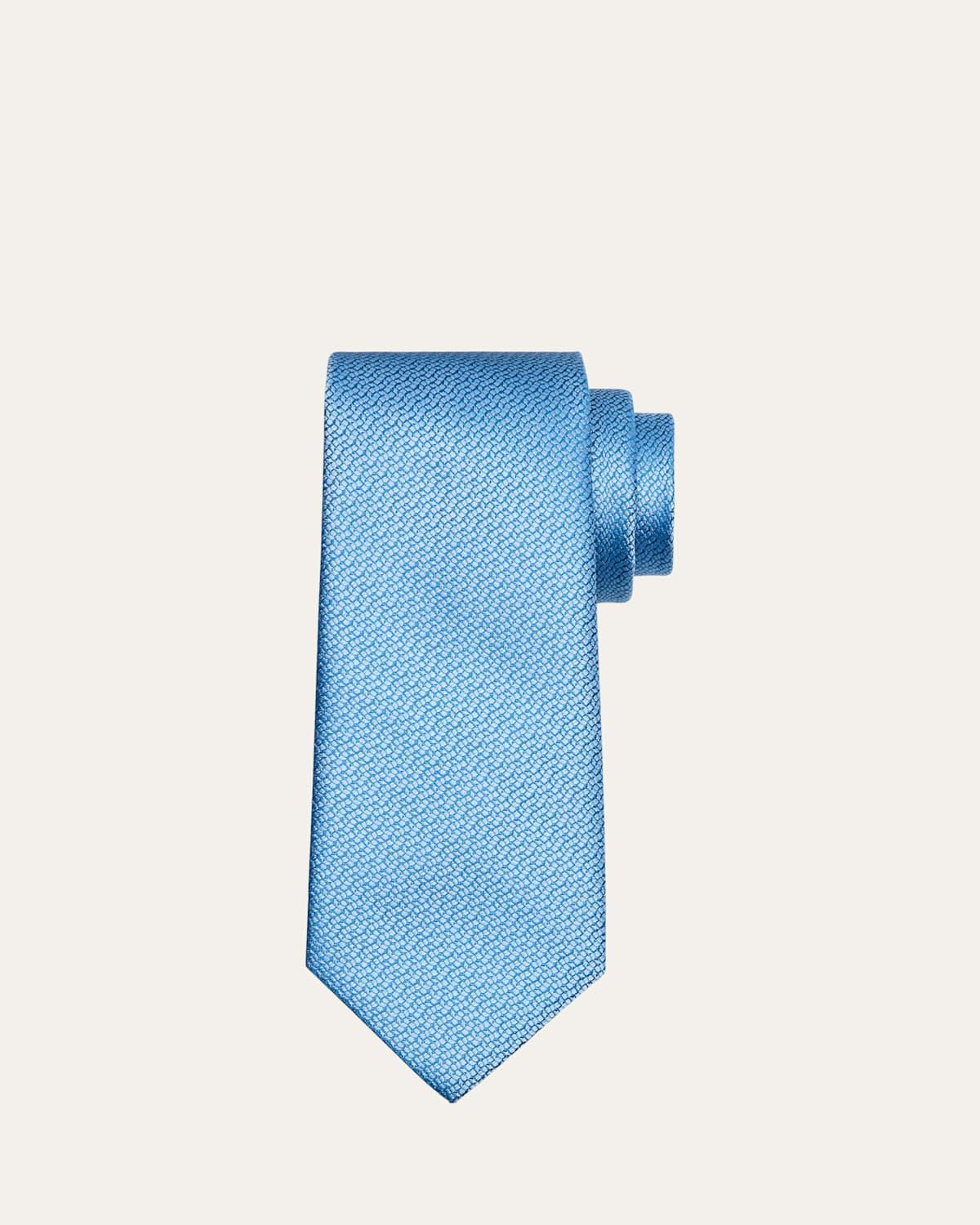 Mens Wave Jacquard Silk Tie Product Image